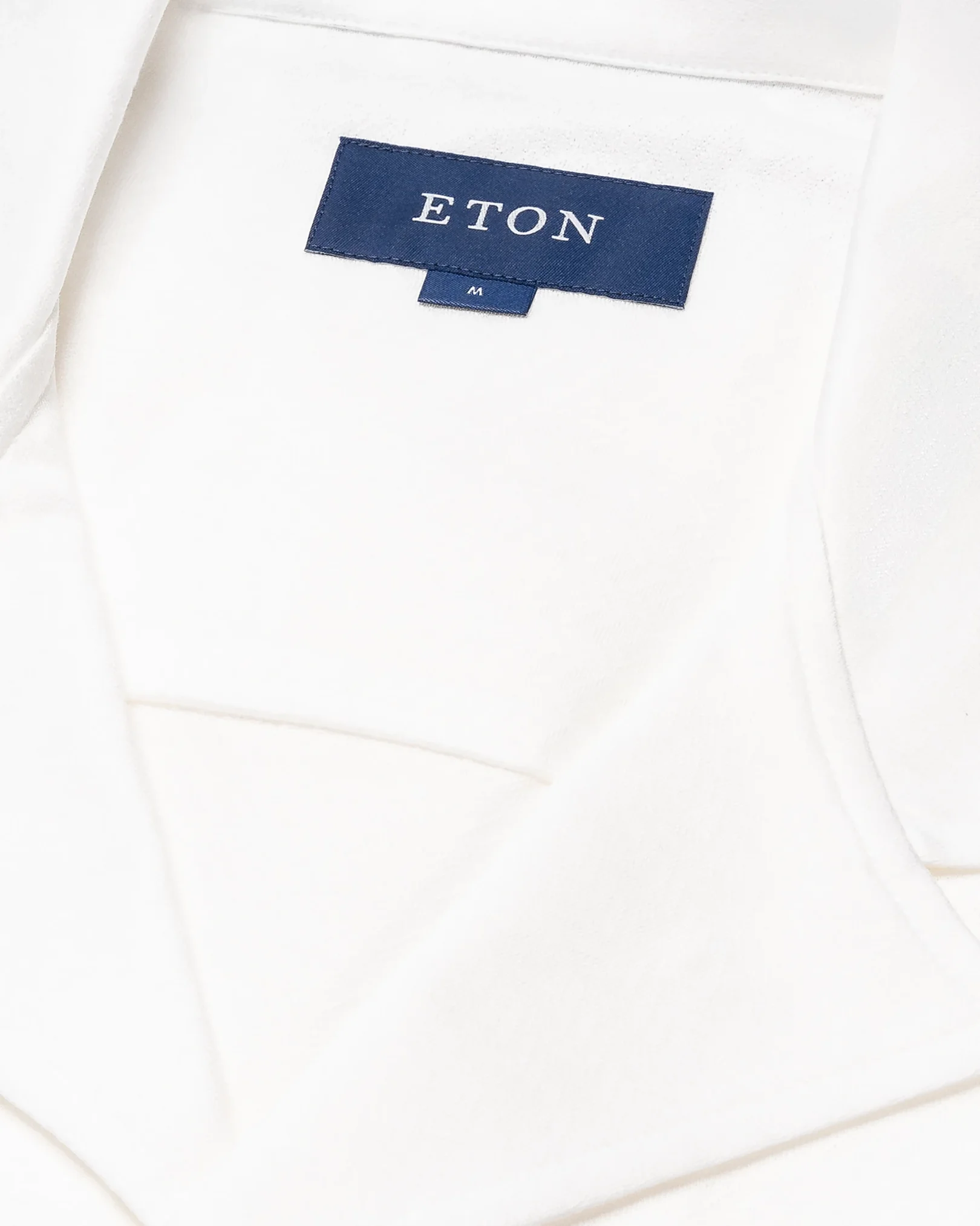 Eton - vit jaquard knitted resort shirt