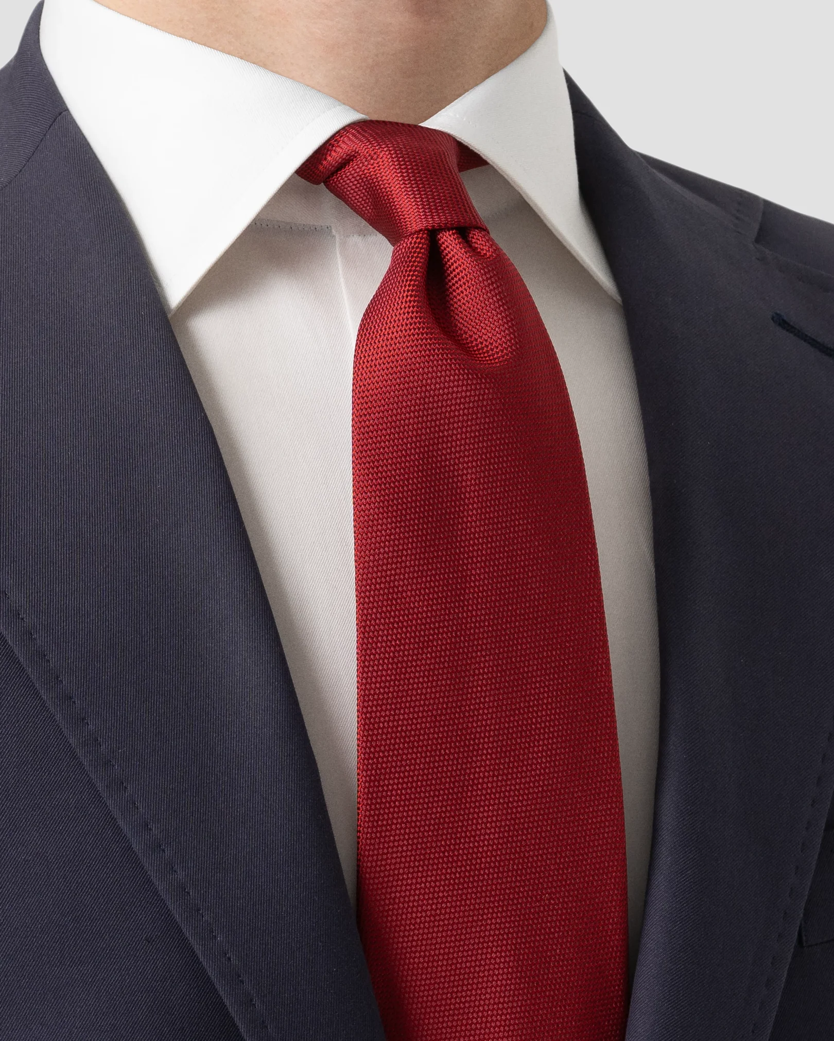 Eton - red basket weave tie