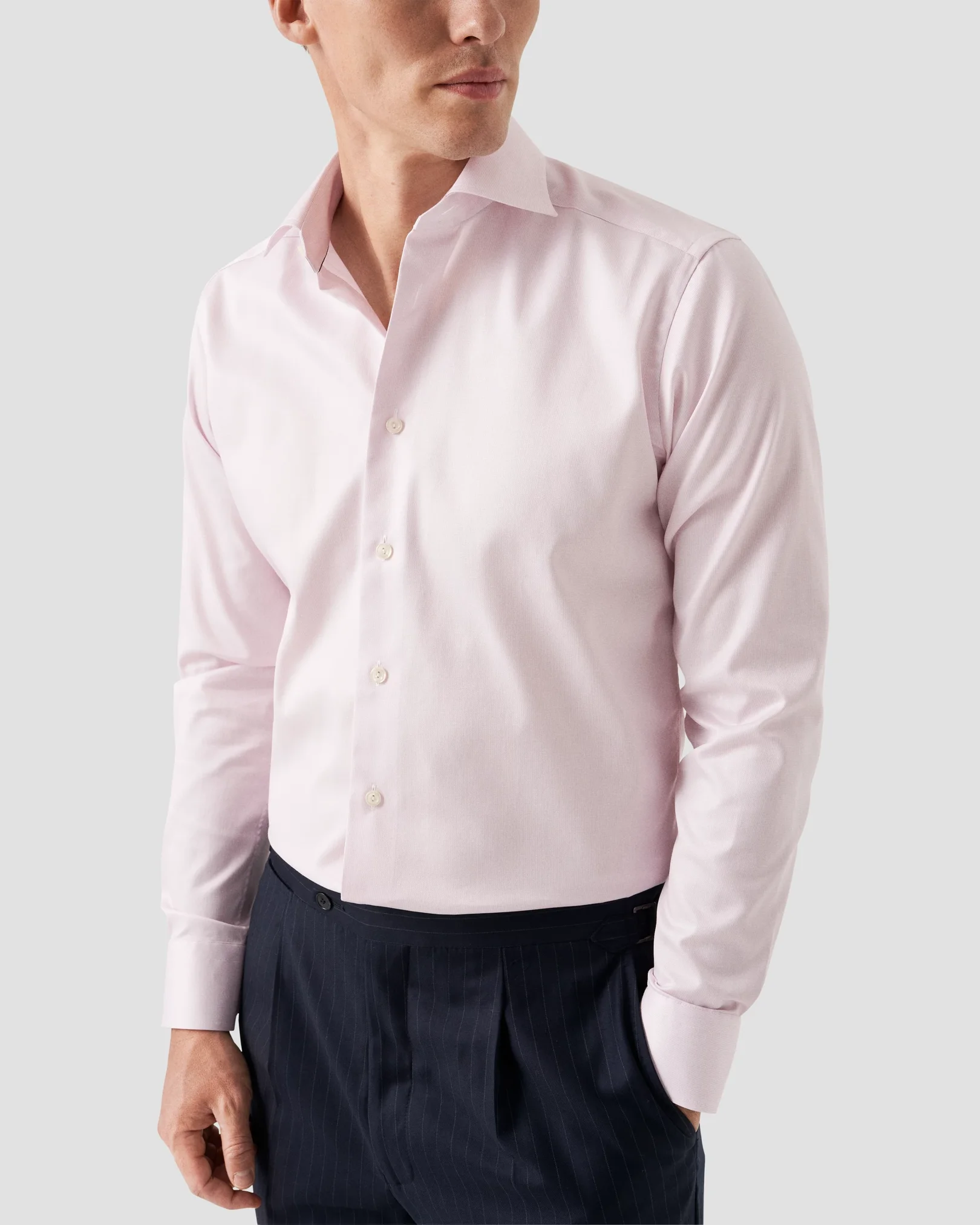 Eton - pink signature twill made to order