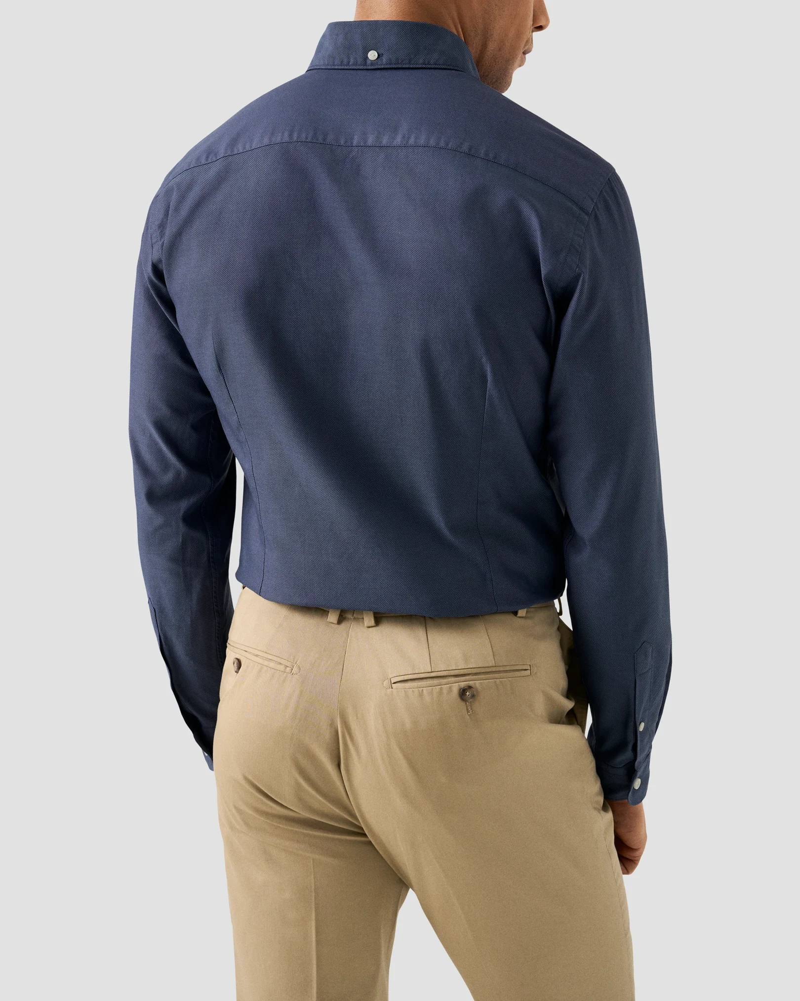 Eton - solid royal oxford shirt navy blue