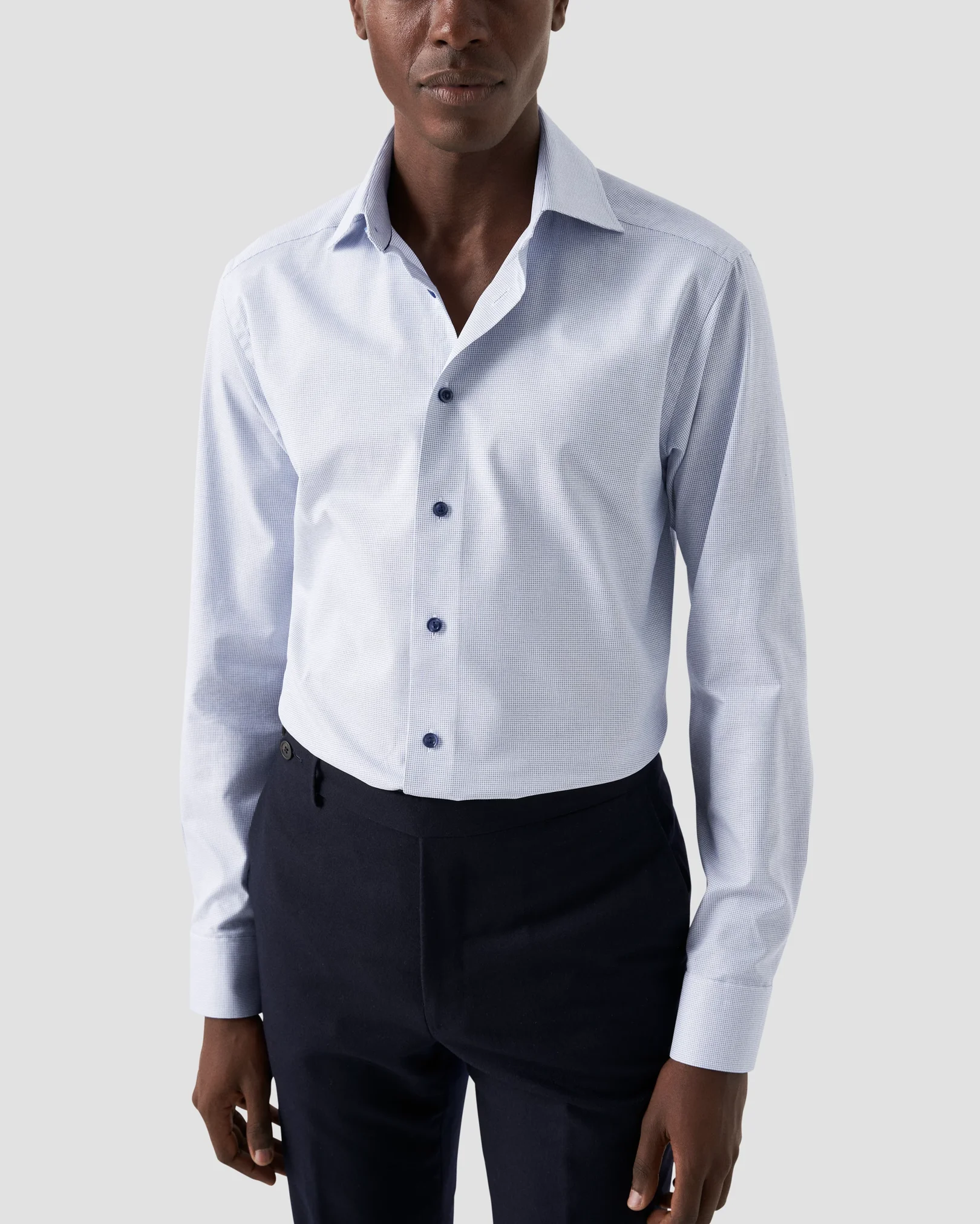 Eton - mid blue dobby