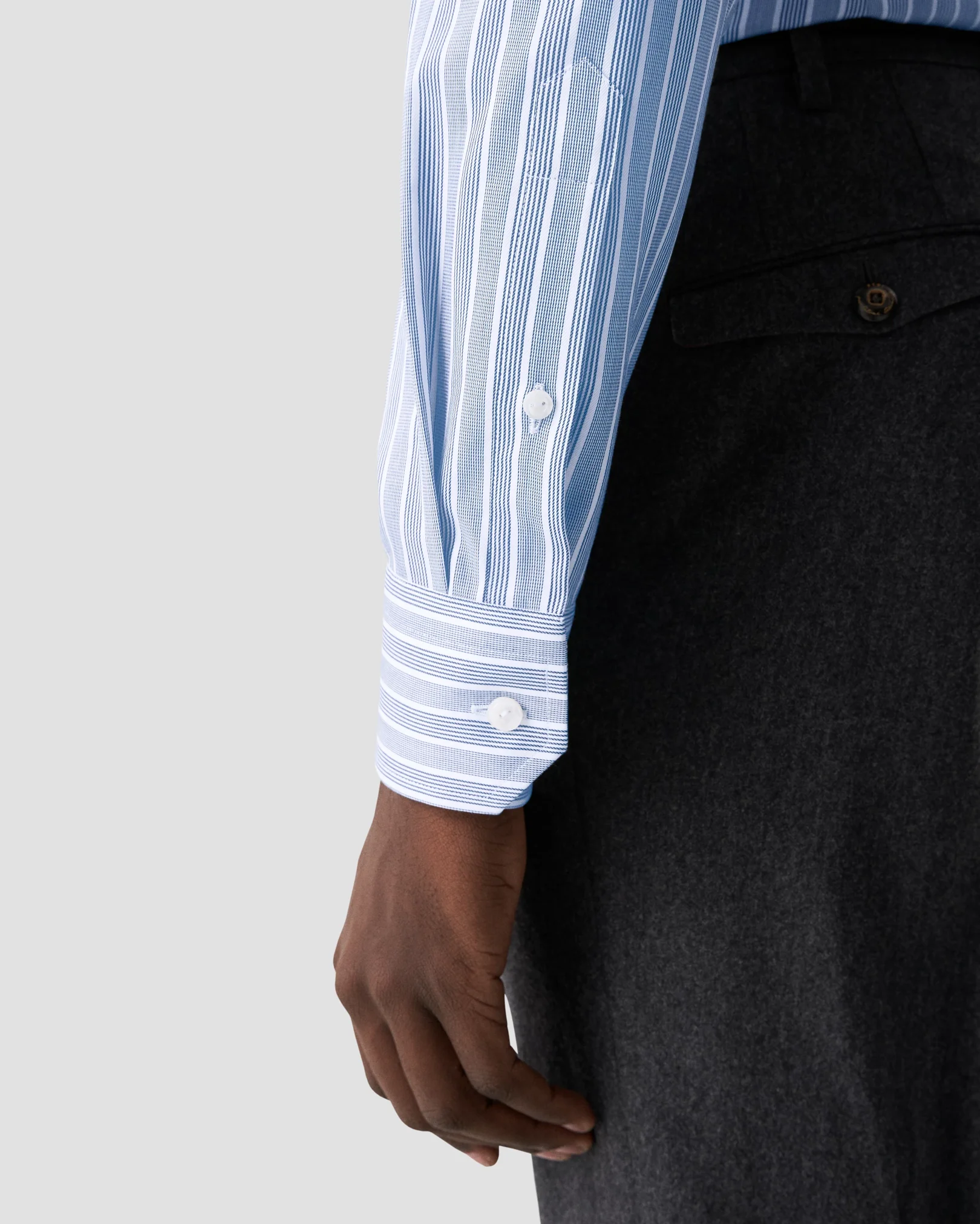Eton - light blue cotton tencel twill