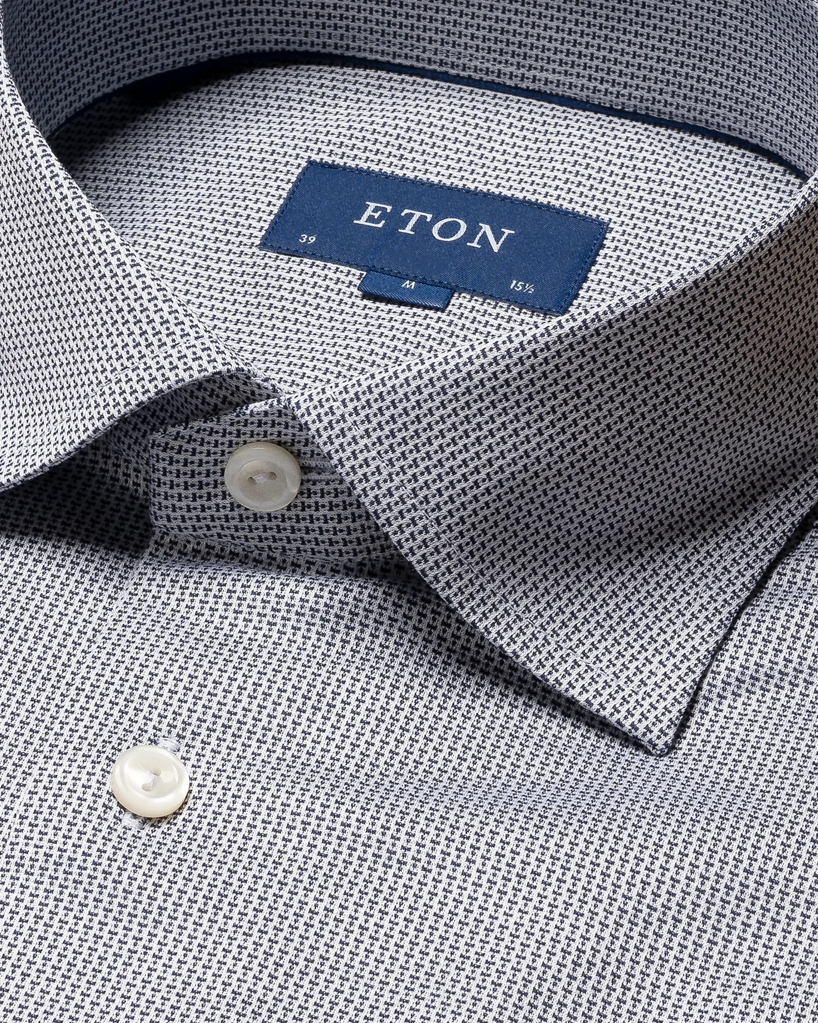 Eton - dark blue knit king shirt