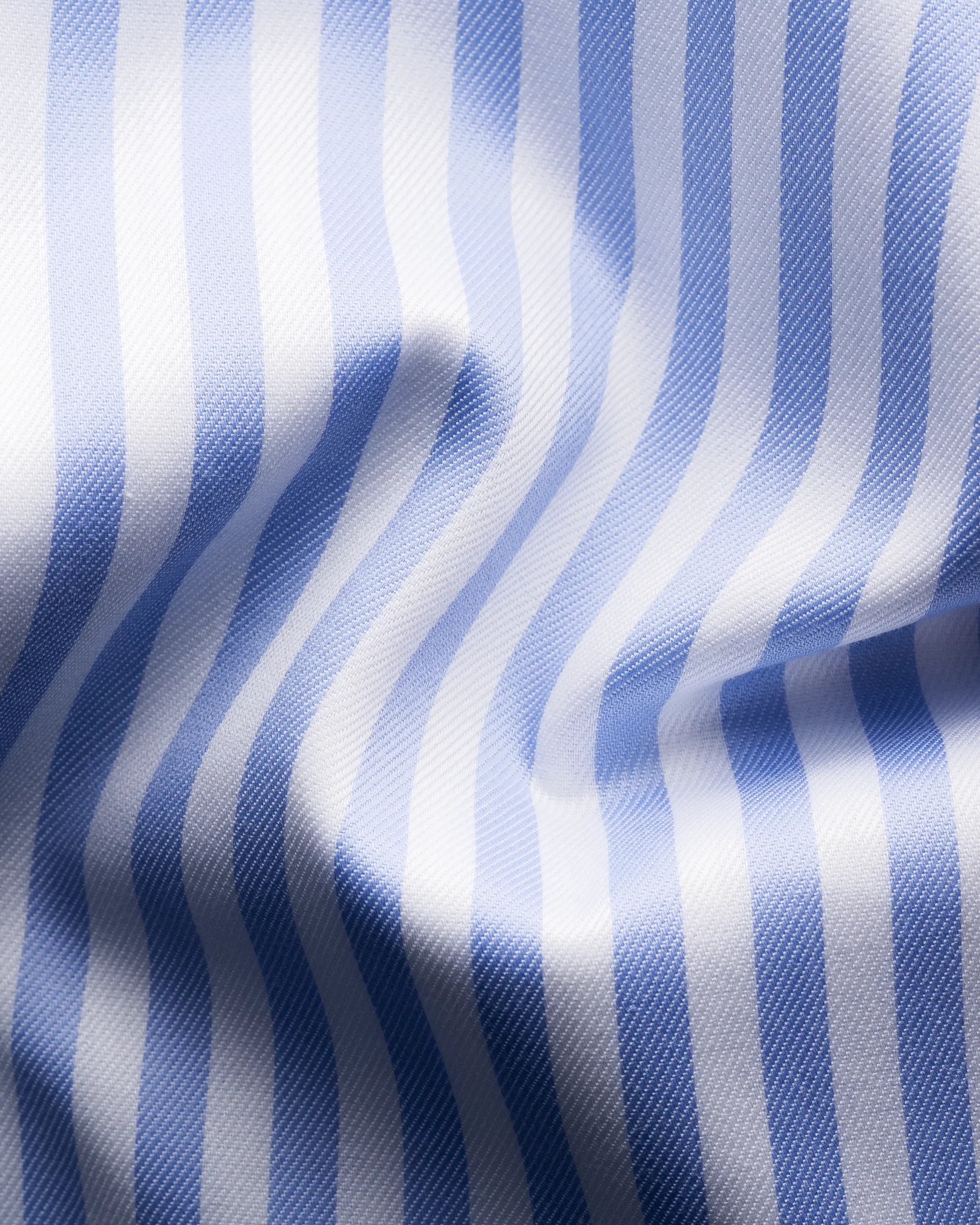 Eton - light blue twill wide spread bold striped