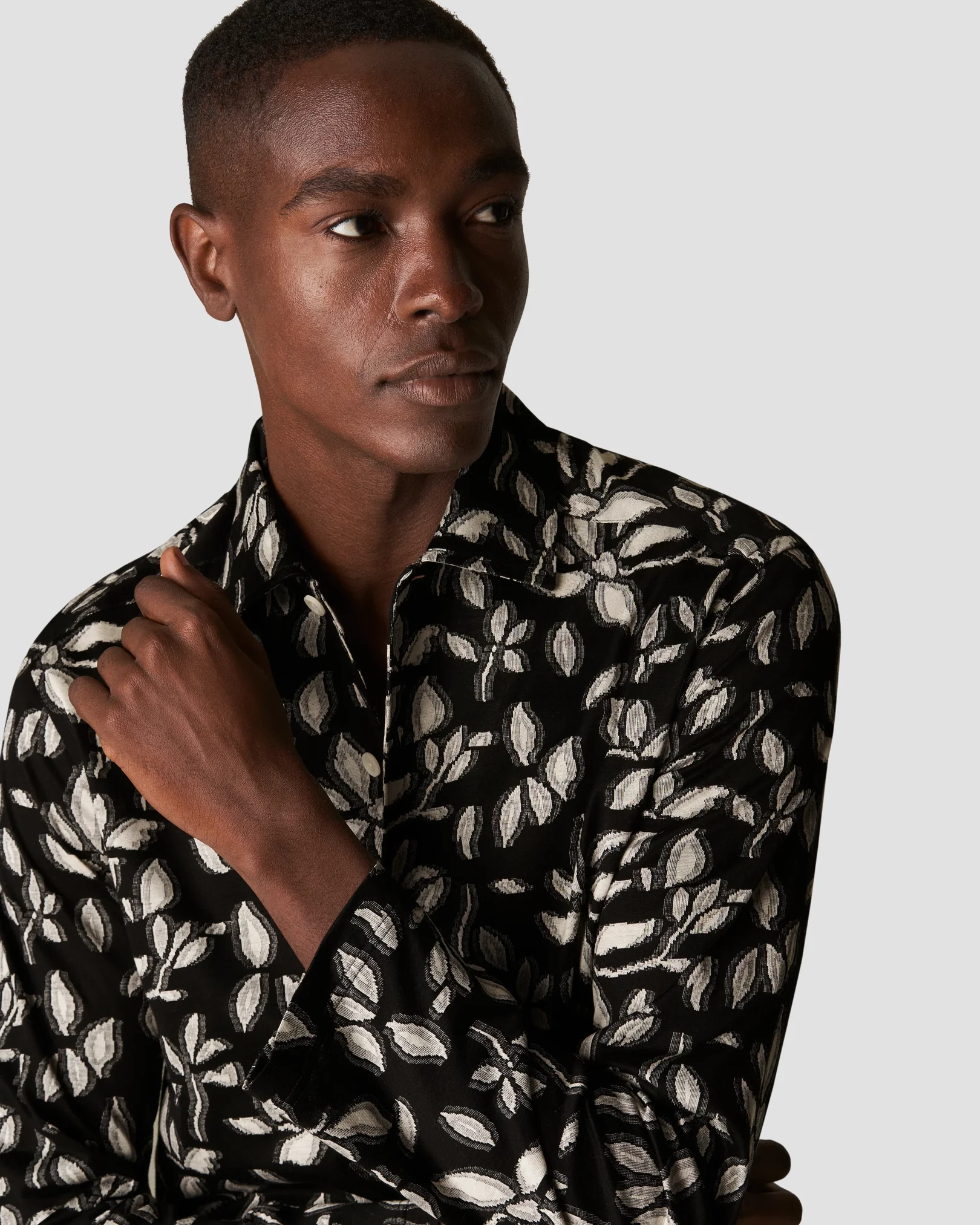 Eton - black jersey cardigan