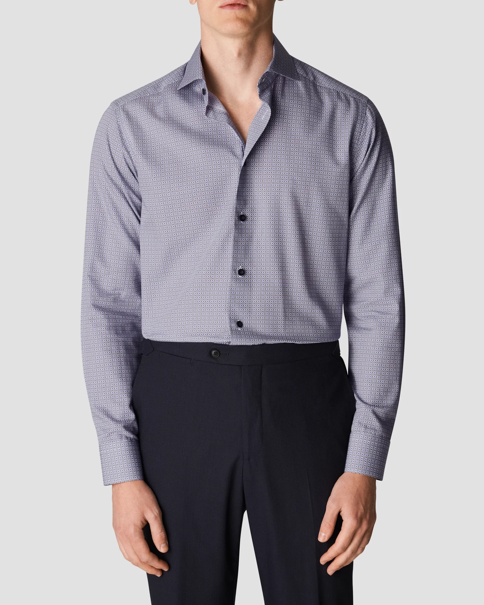Eton - navy blue signature twill tencel