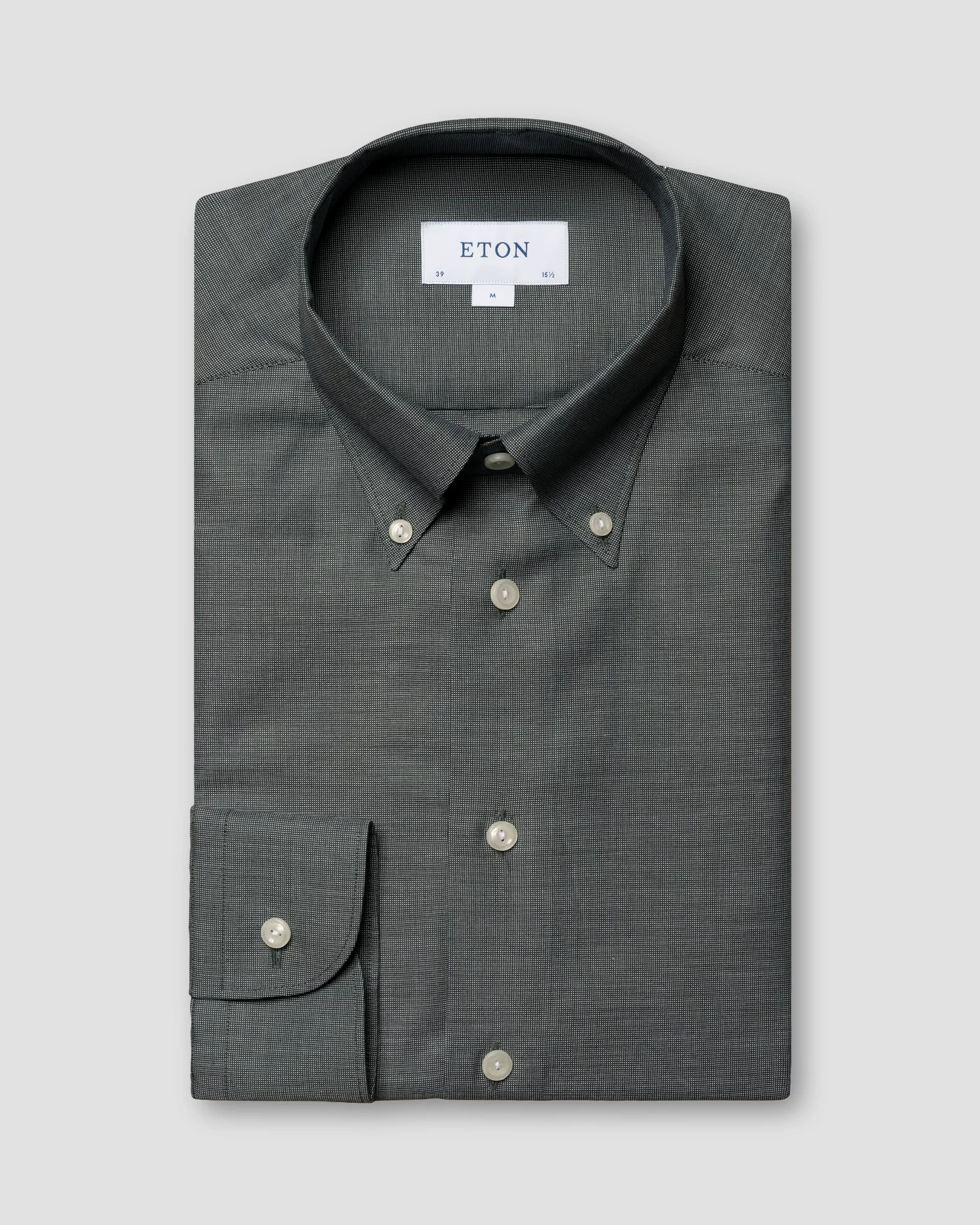 Eton - mid green oxford melange
