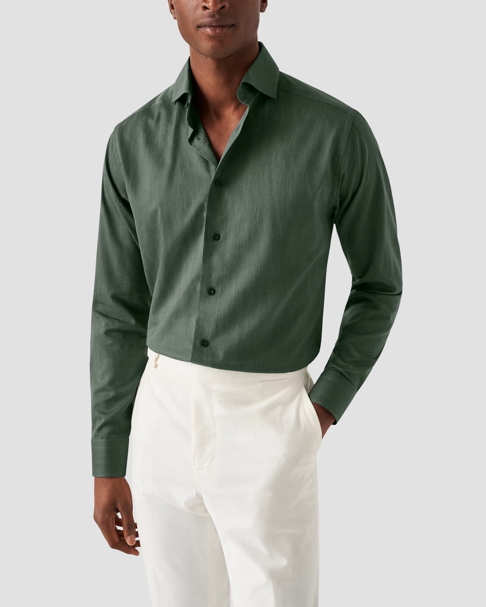 Eton - dark green flanell