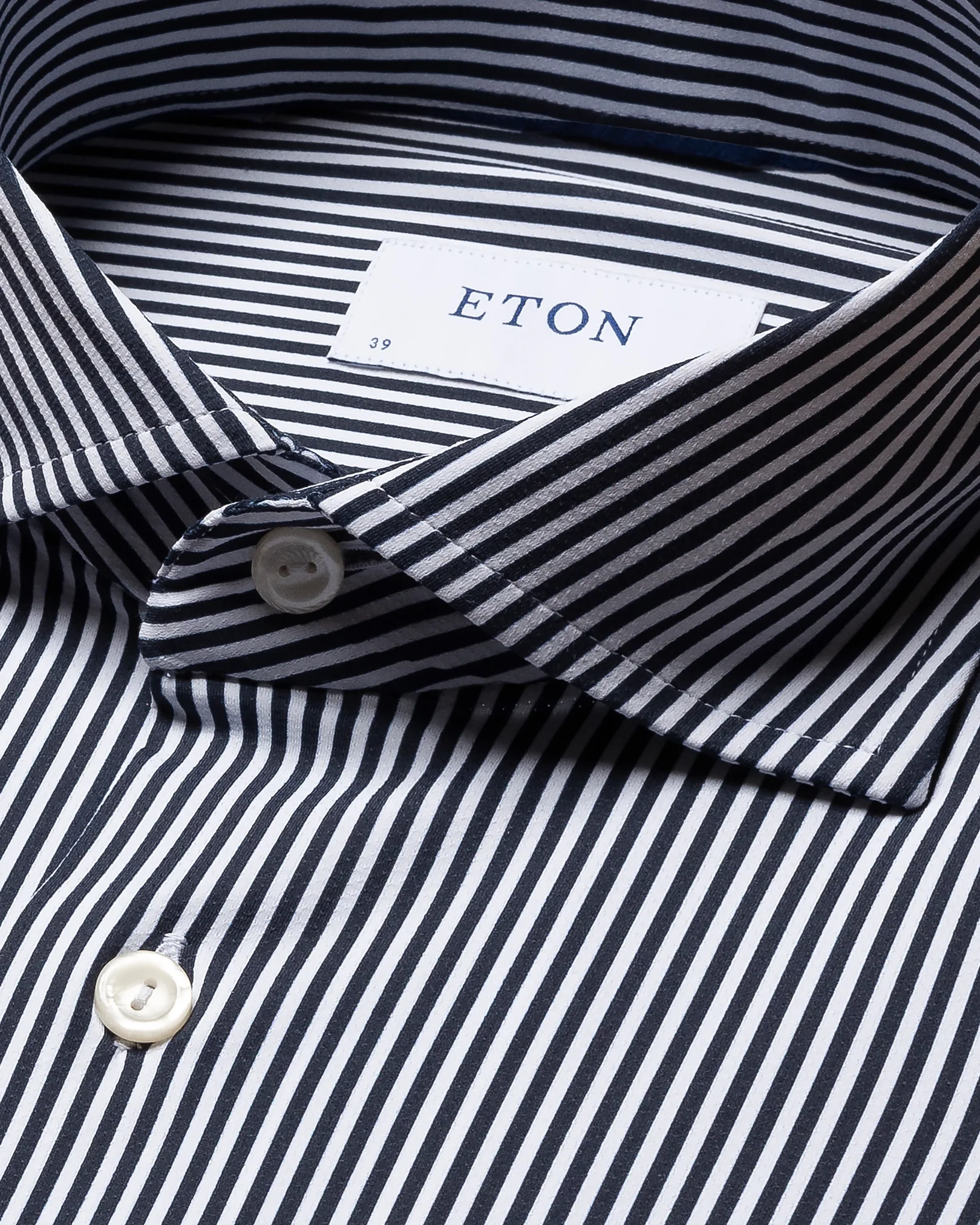 Eton - navy blue four way stretch wide spread
