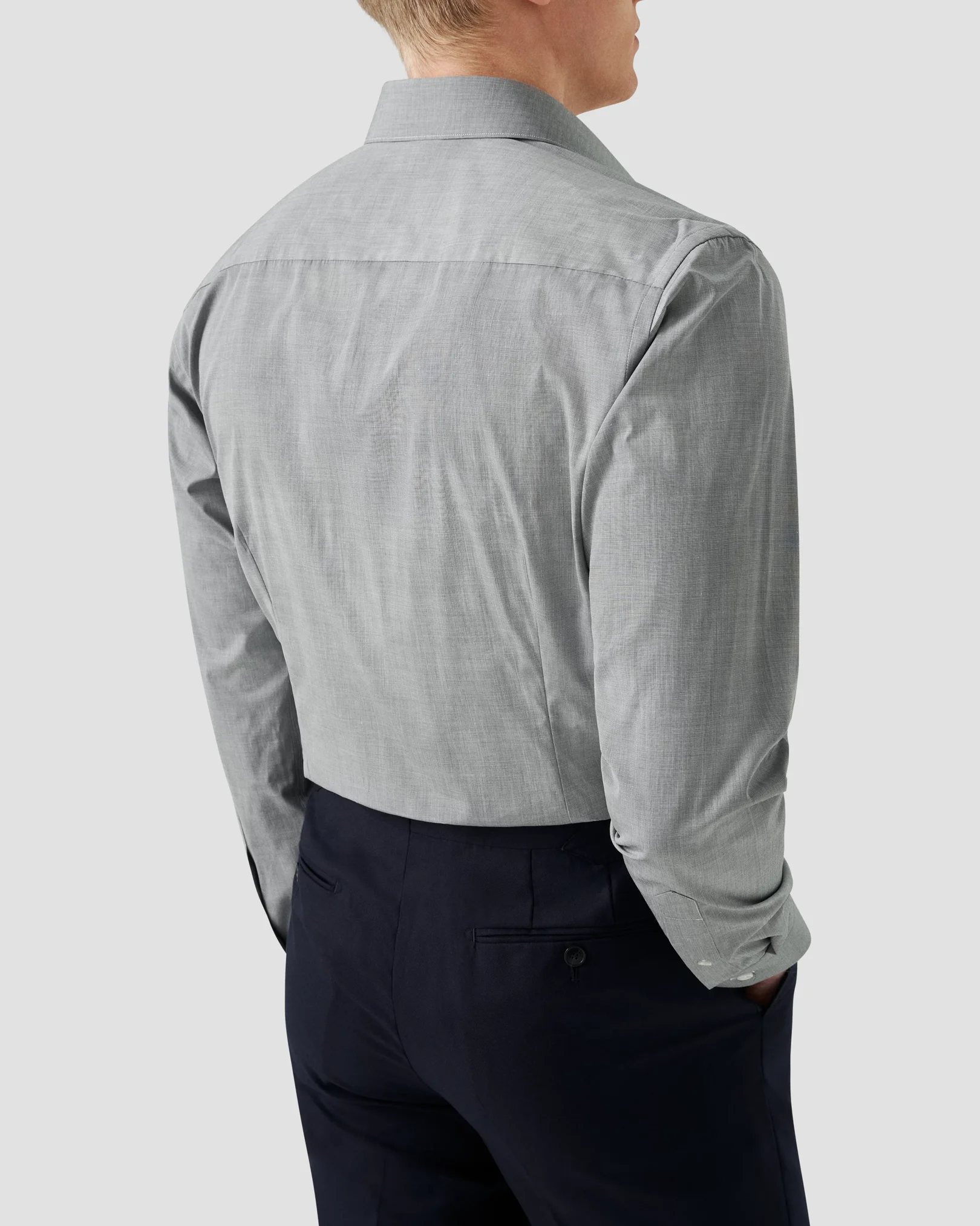 Eton - dark green fine poplin