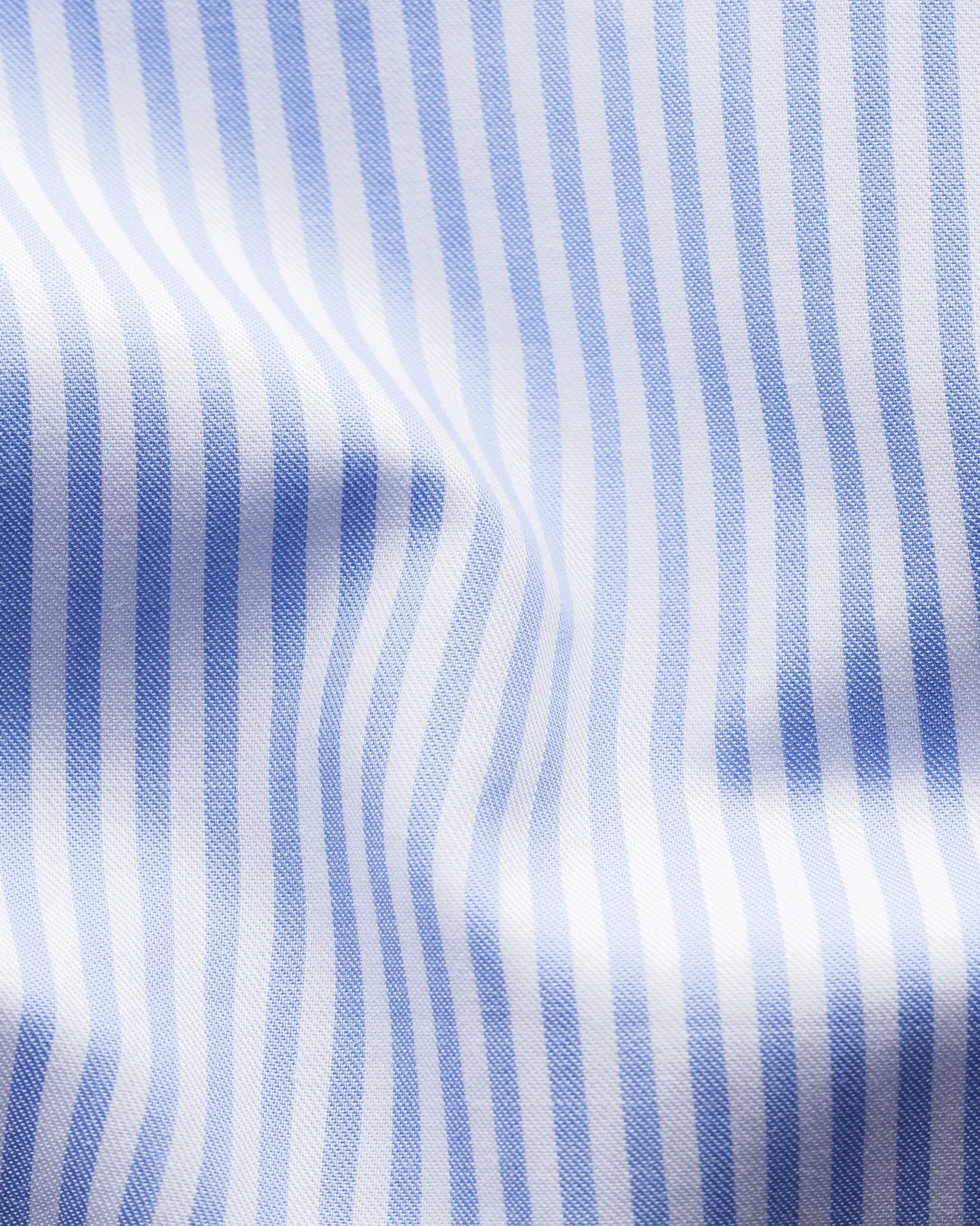 Eton - sky blue striped stretch shirt navy buttons
