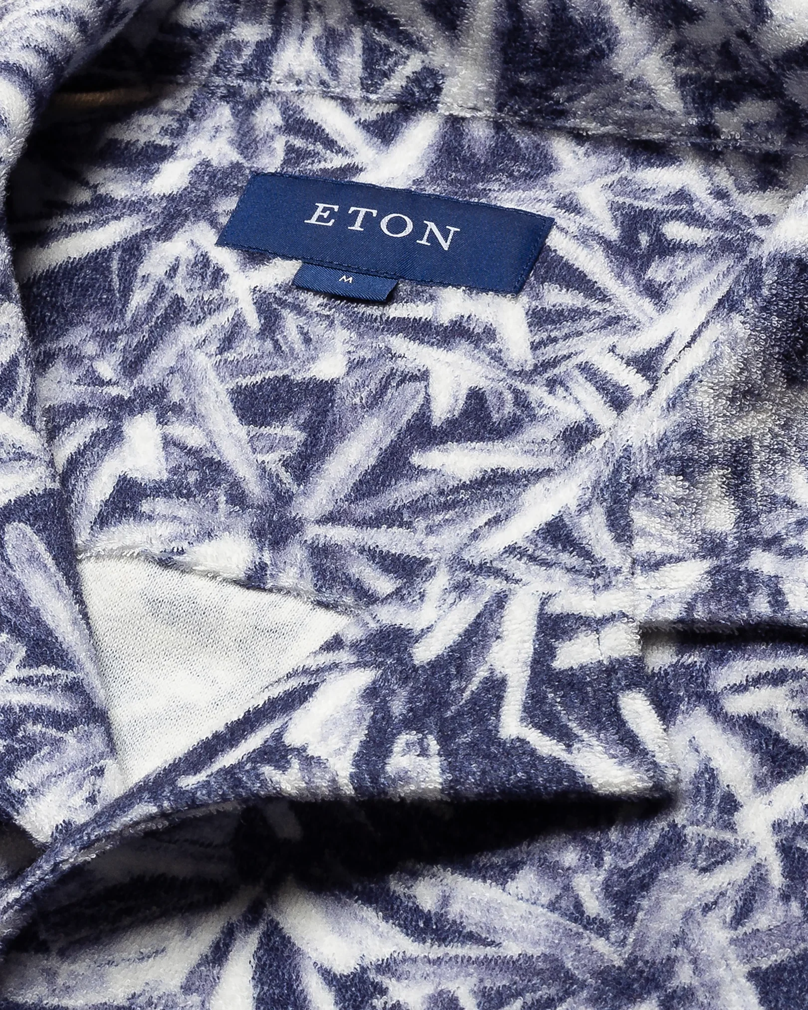 Eton - dark blue terry resort collar short terry terry