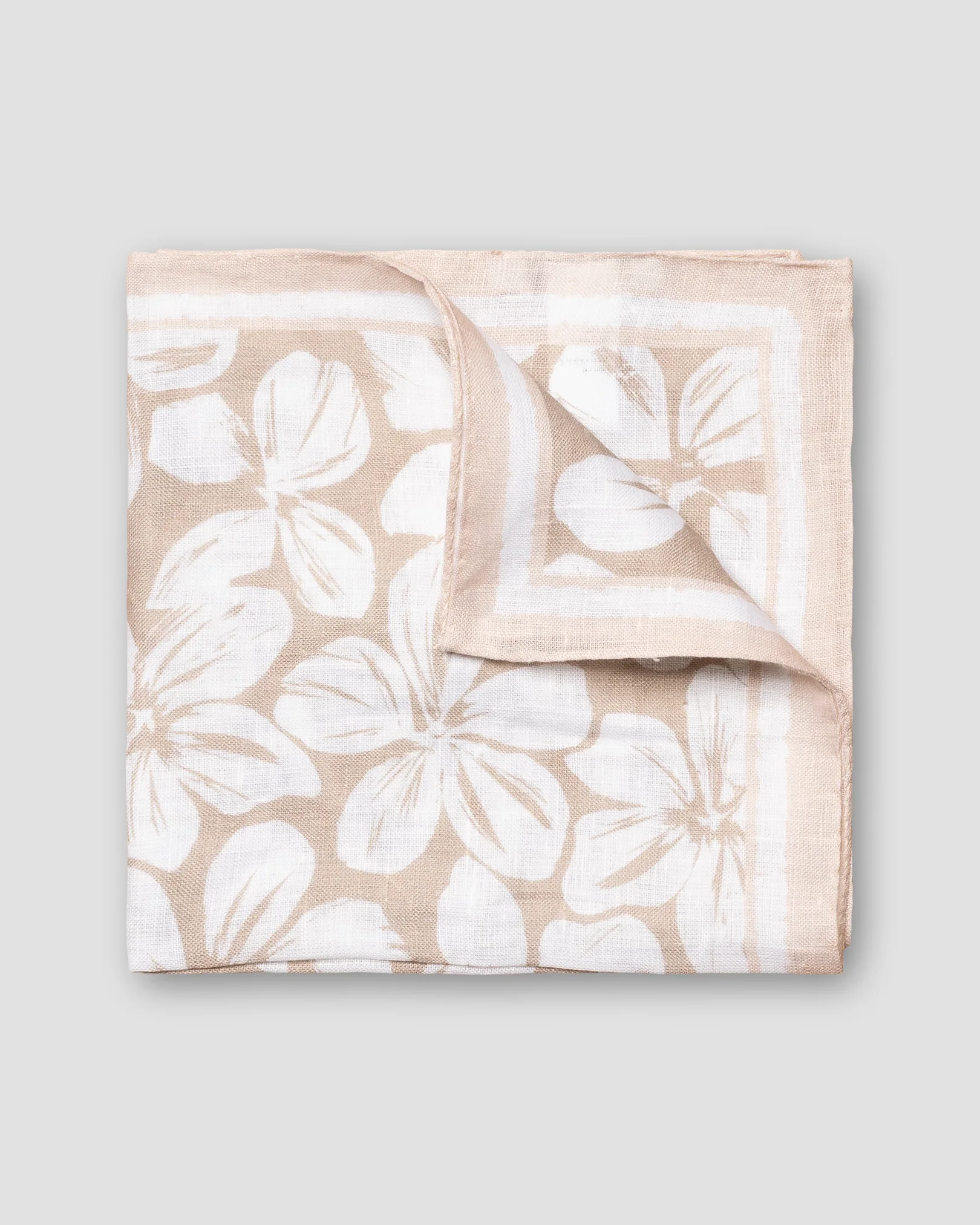 Eton - brown floral pocket square