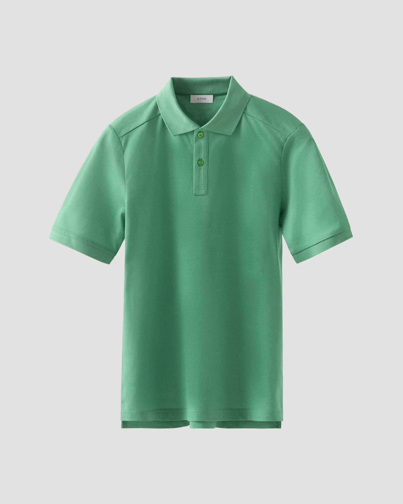 Eton - mid green filo di scozia solid pique
