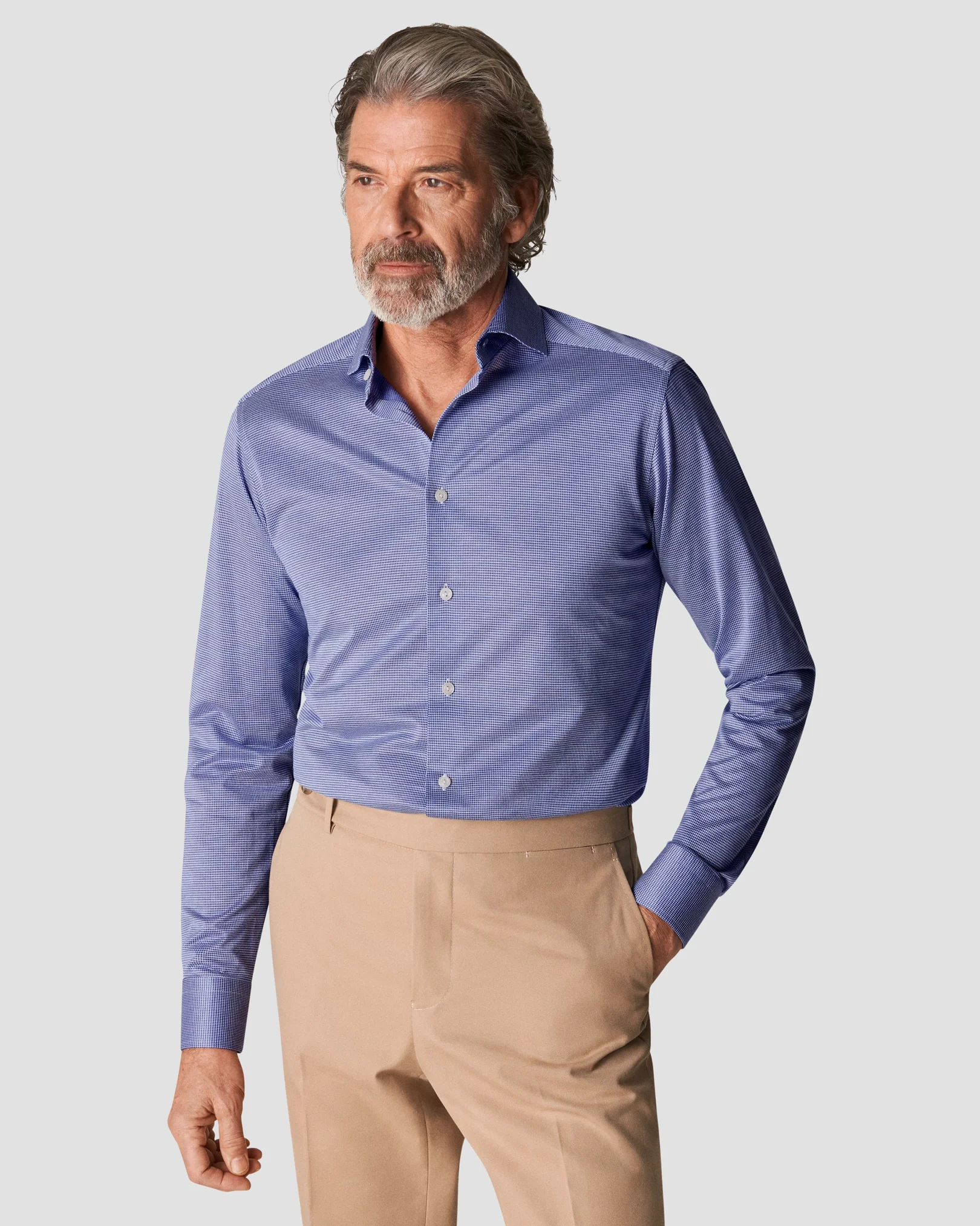 Eton - mid blue king knit