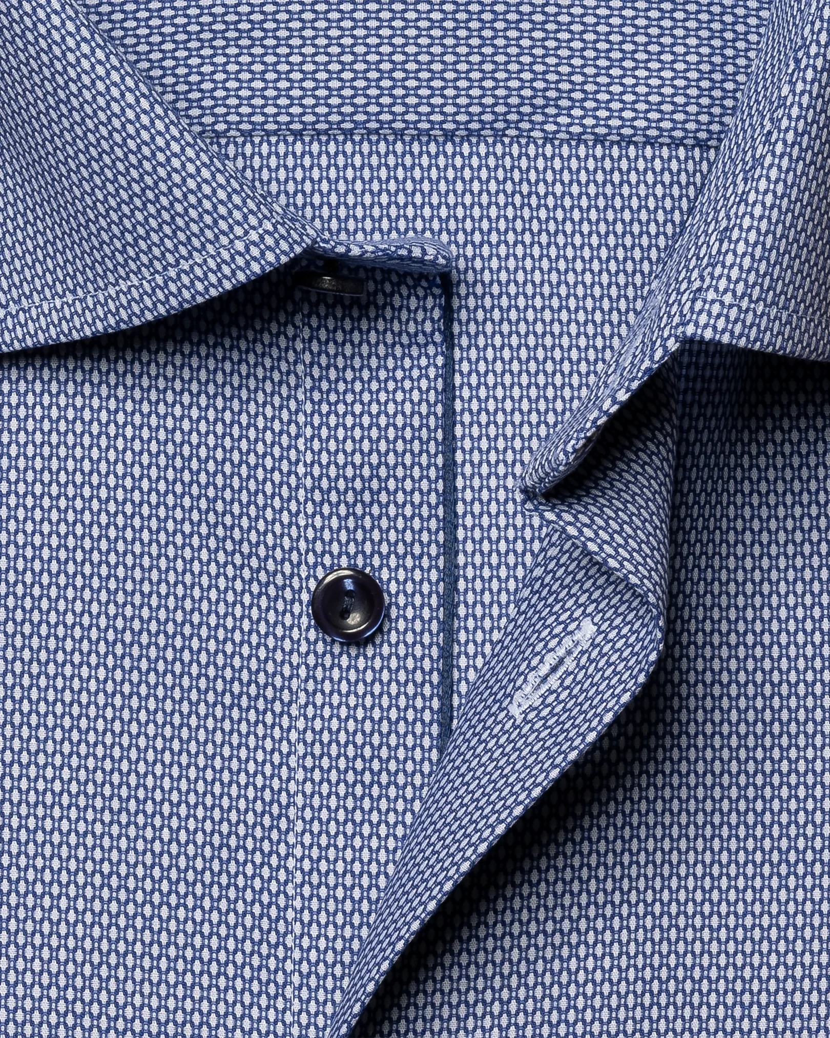 Eton - dark blue twill with cut away