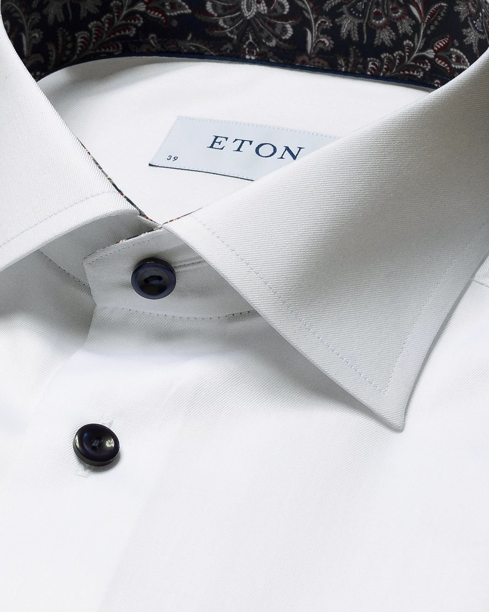 Eton - white signature twill contrast shirt