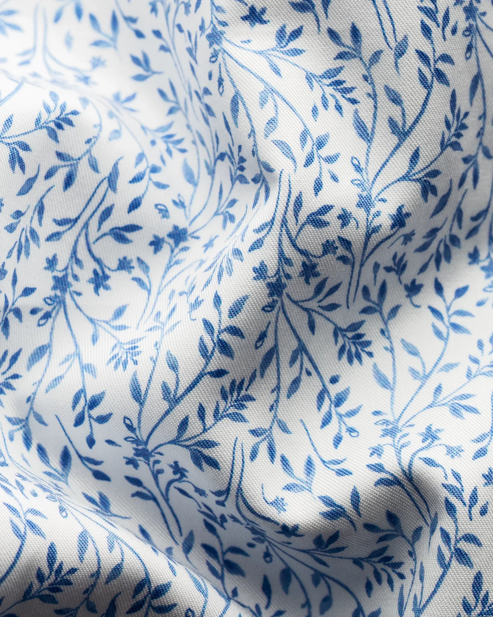 Eton - white floral signature twill shirt