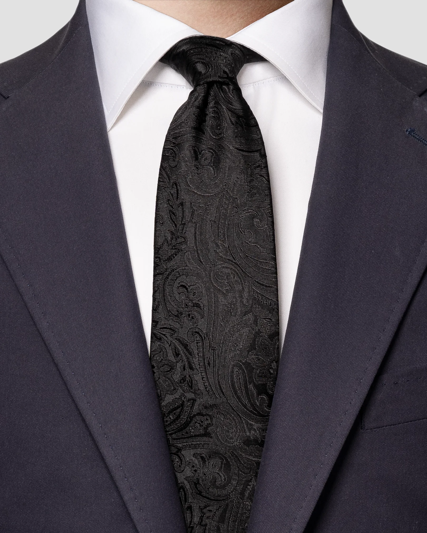 Eton - black silktie