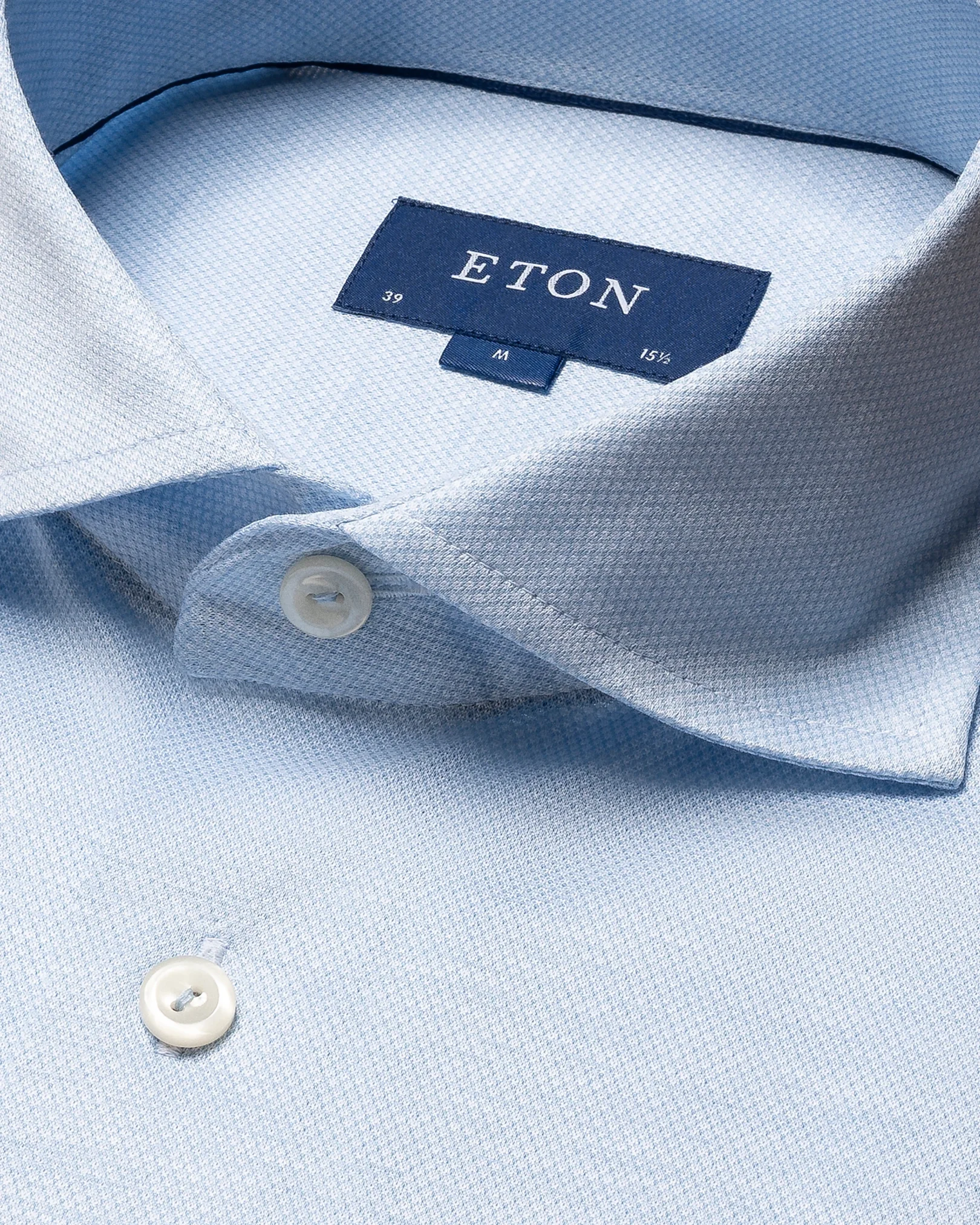 Eton - solid light blue knit king