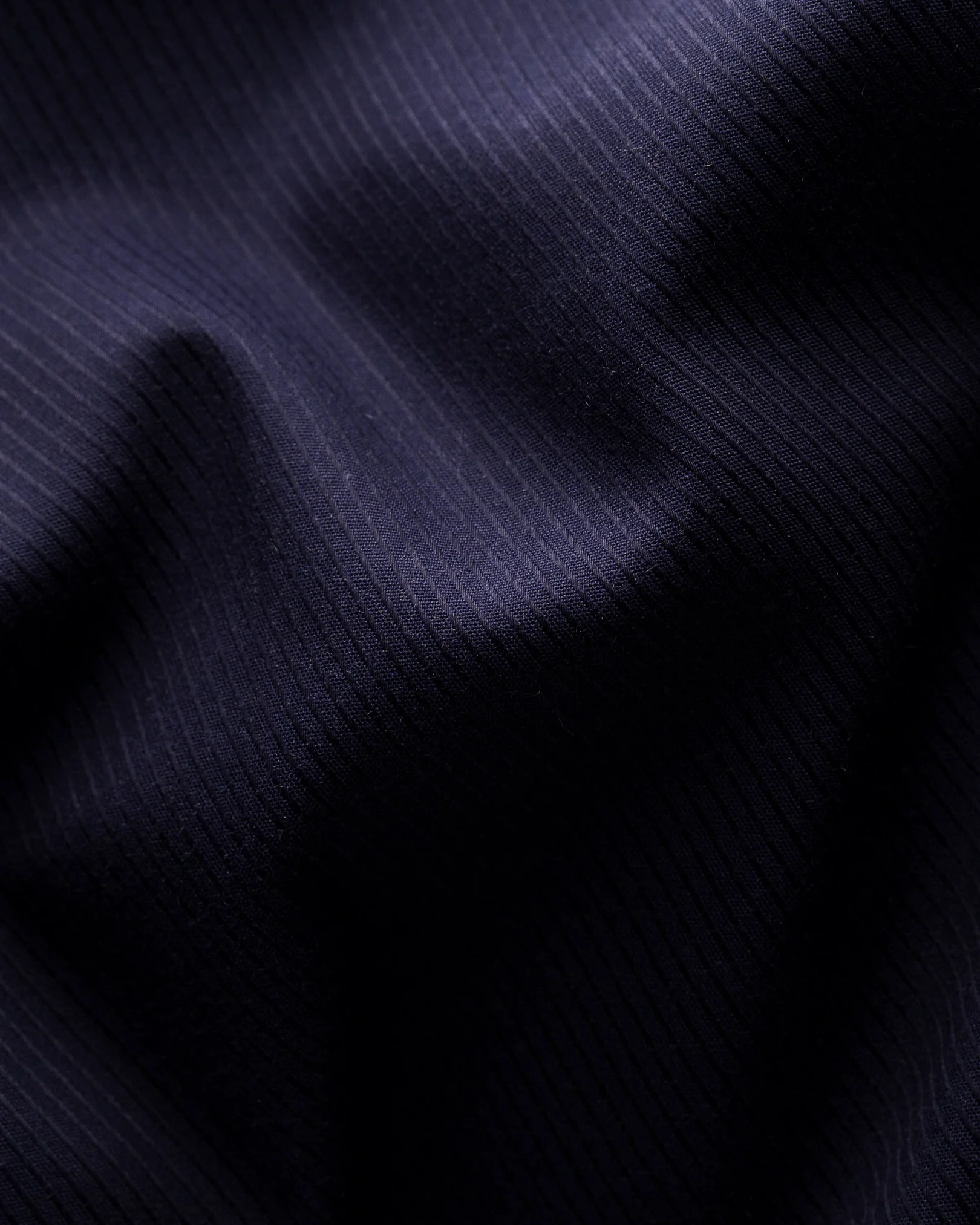 Eton - navy diagonal twill shirt