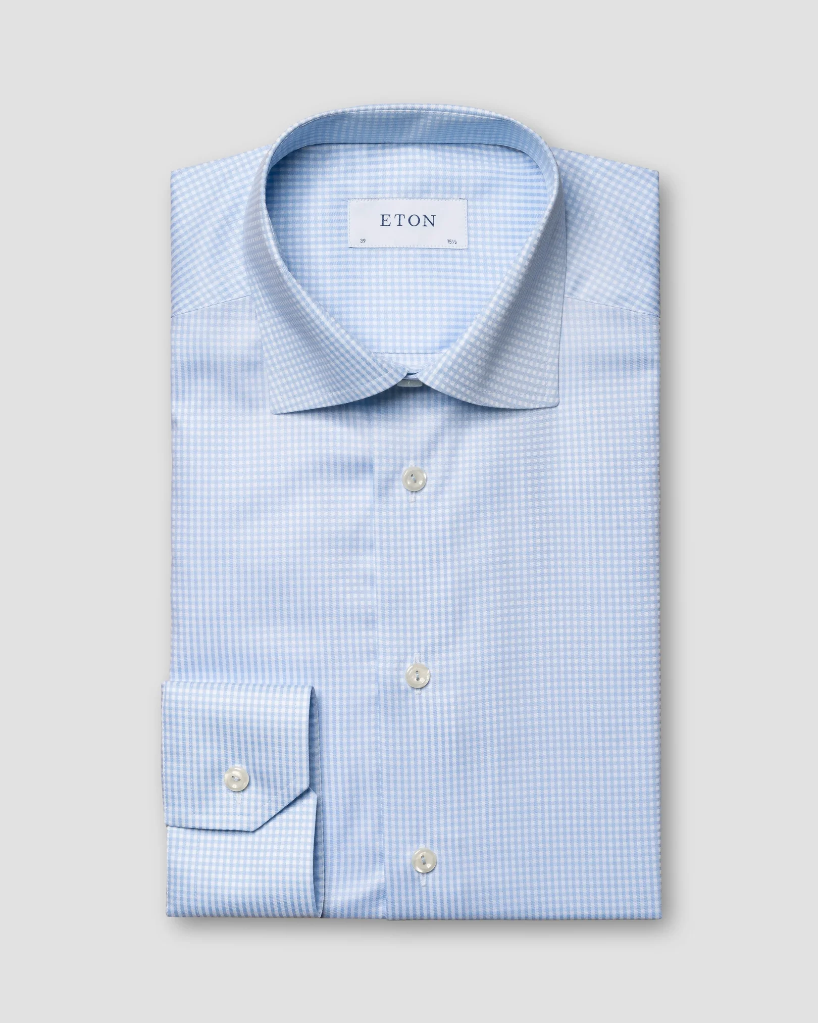 Eton - light blue fine twill cut away single contemporary