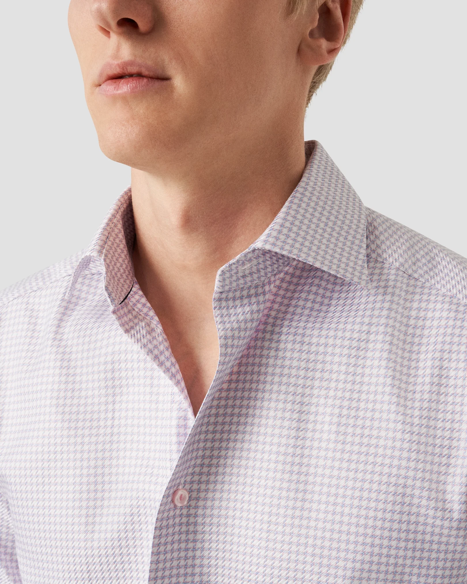 Eton - pink king twill cutaway