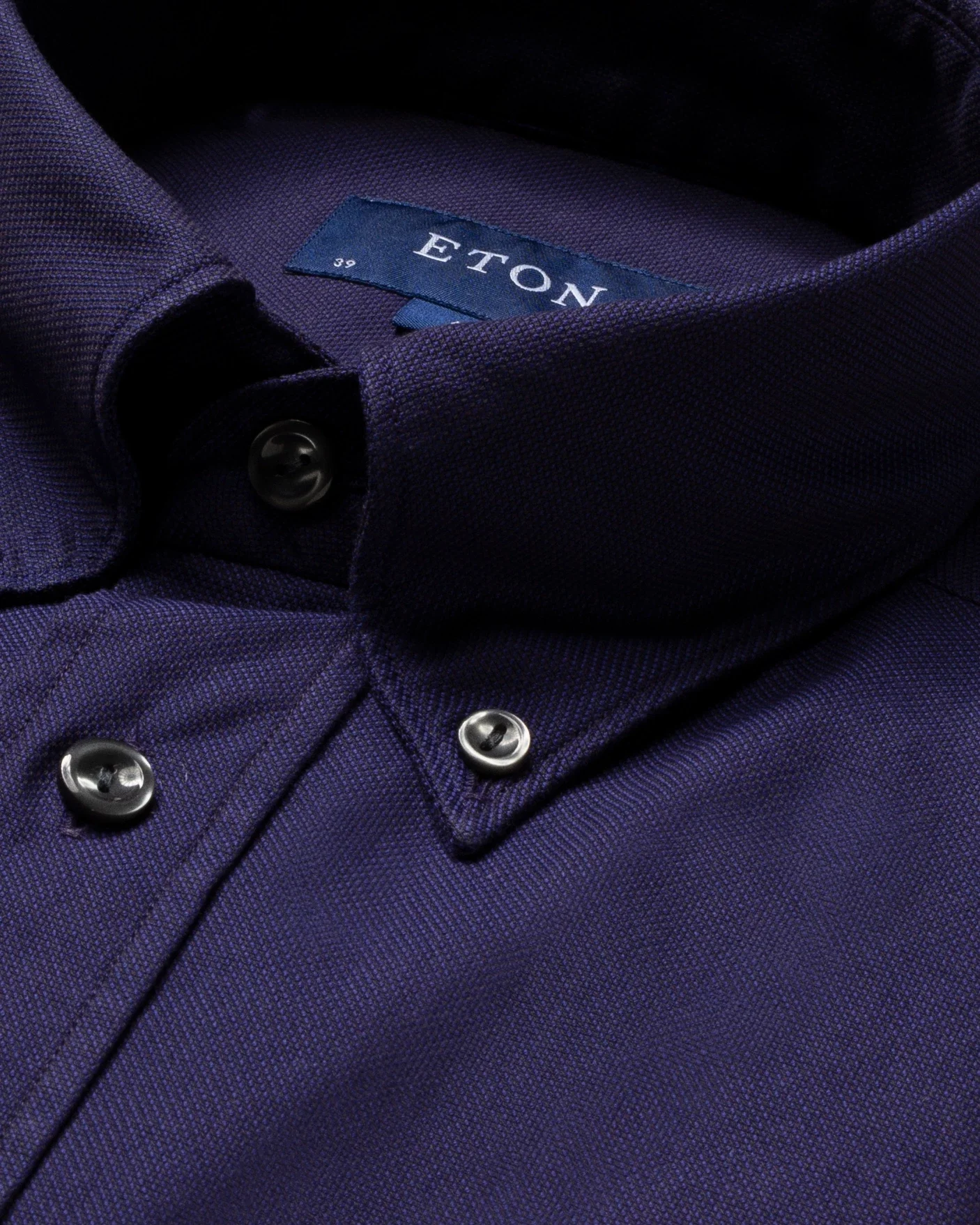 Eton - navy oxford shirt soft