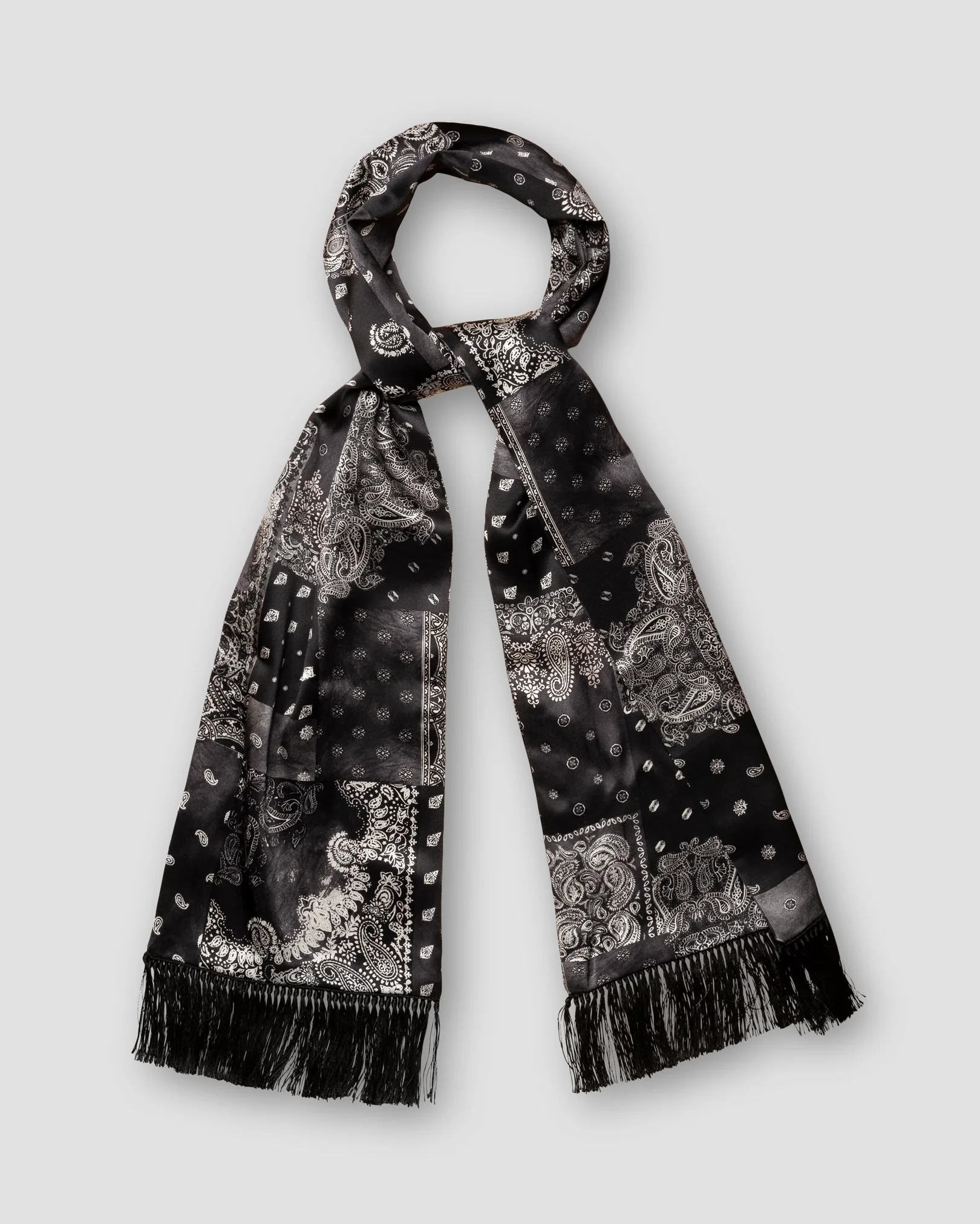 Eton - black patchwork scarf