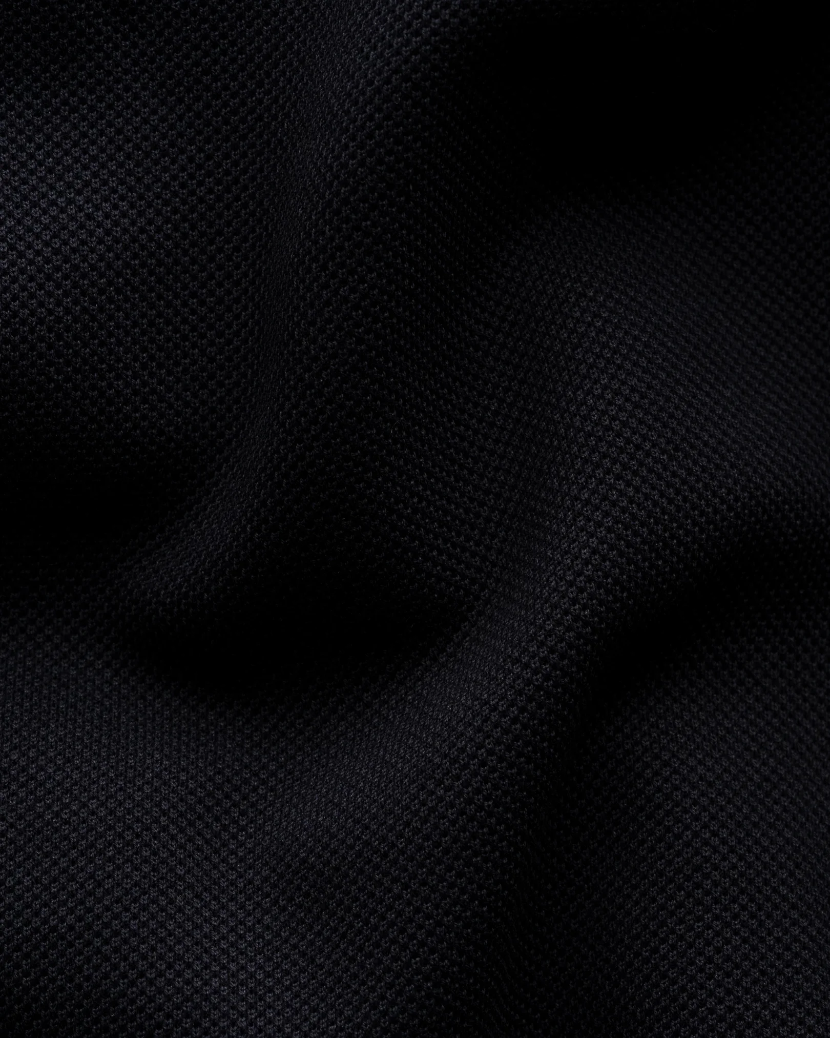 Eton - navy blue knitted collar knitted cuff regular fit