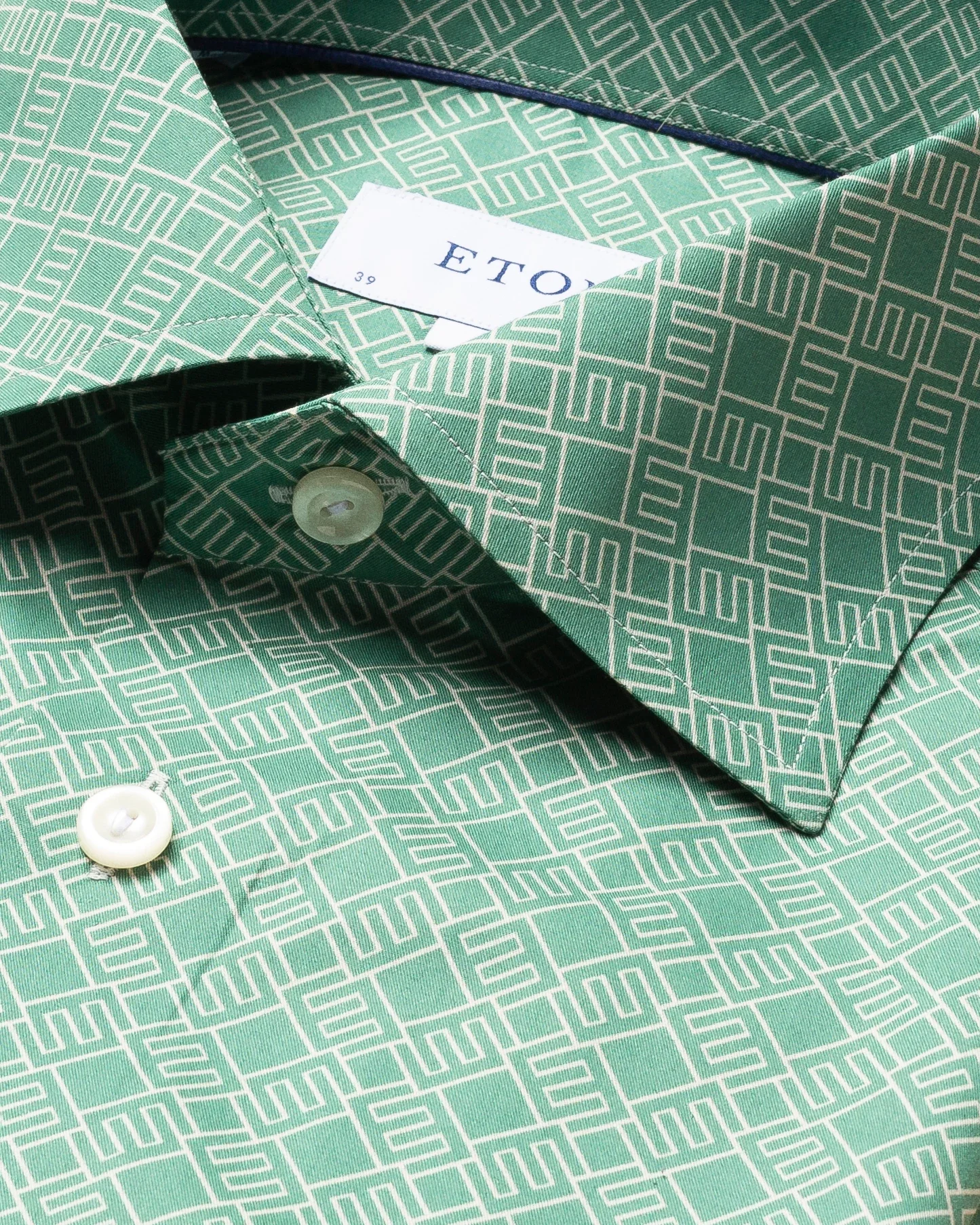Eton - jade green double e logo shirt