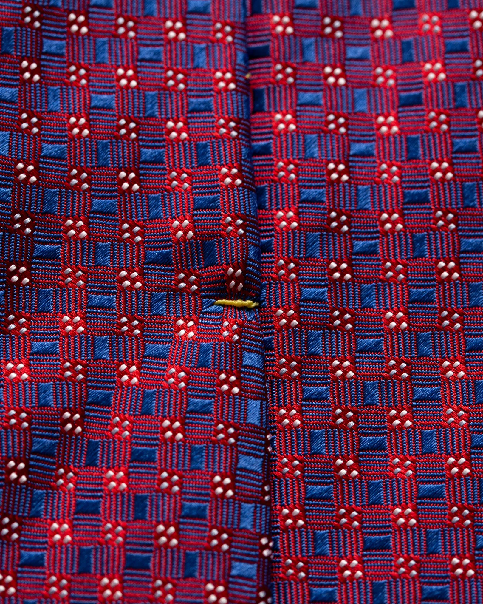 Eton - red checked silk tie