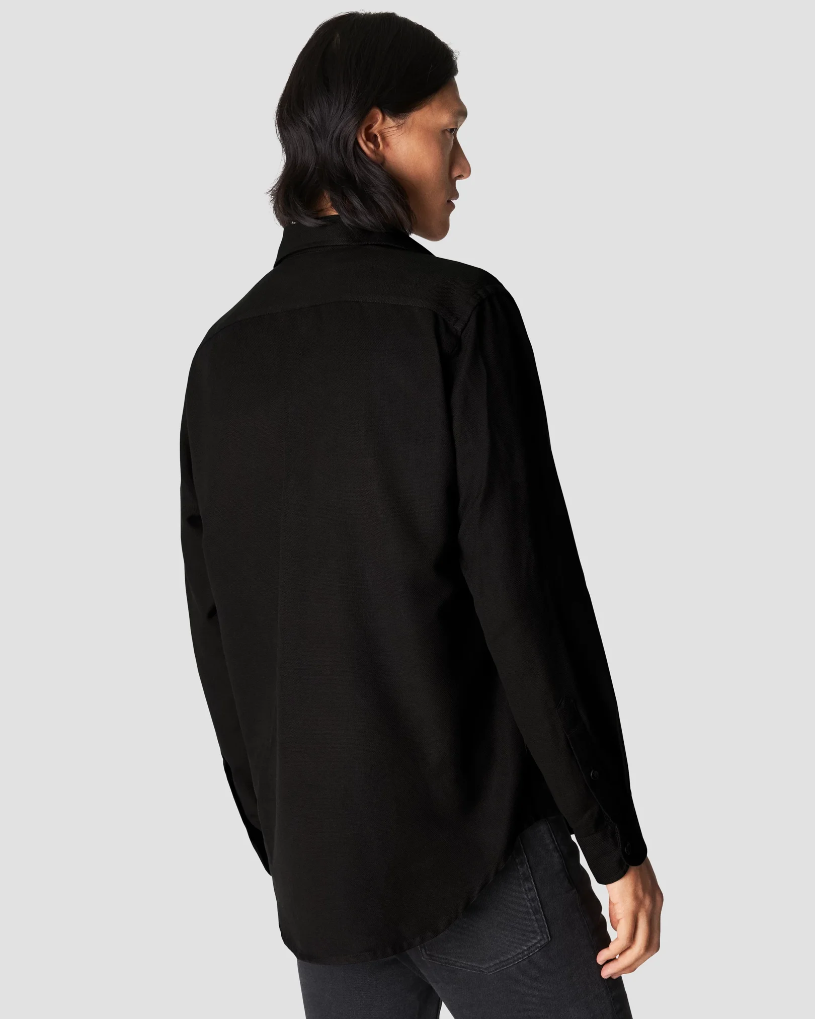 Eton - black heavy dobby
