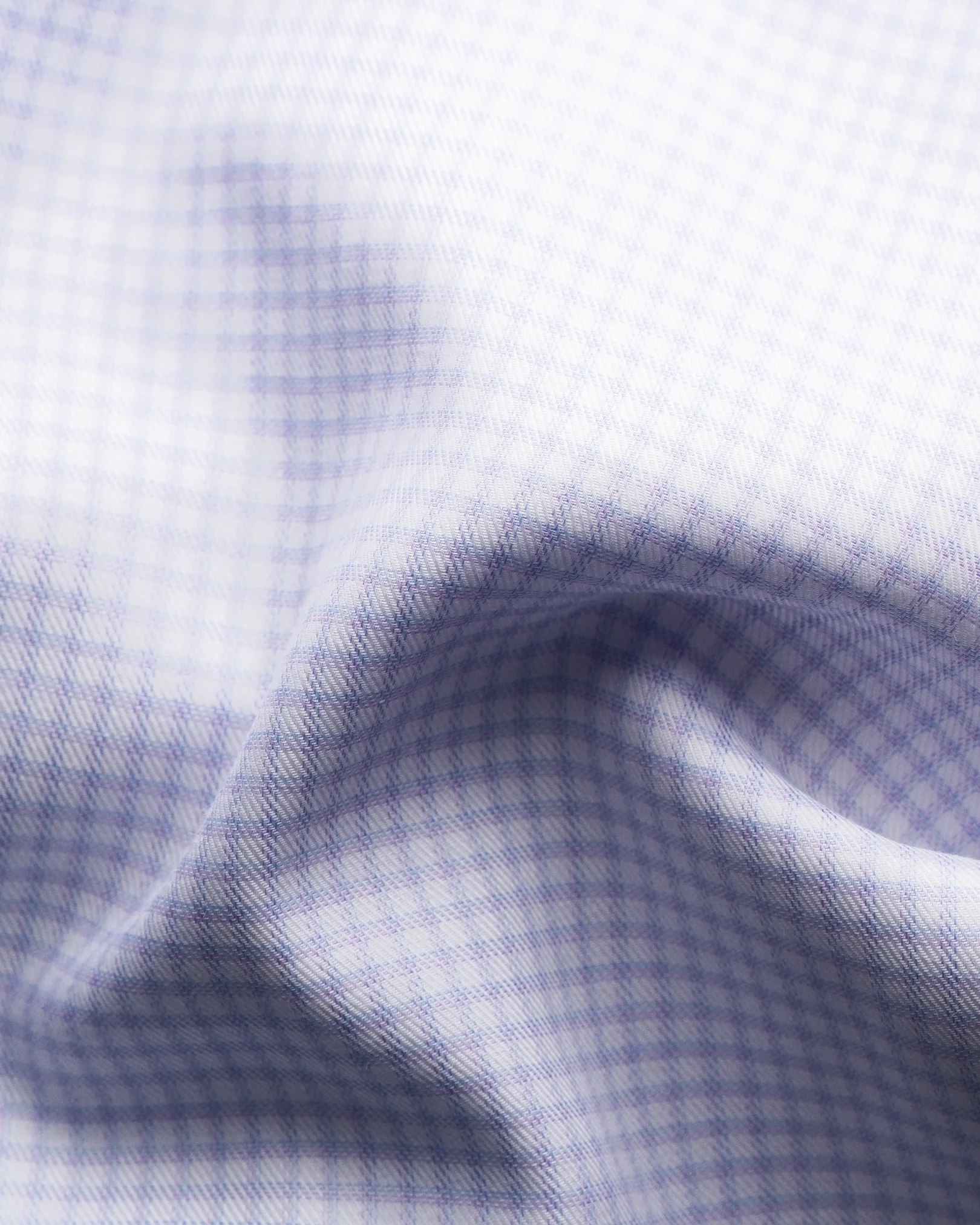 Eton - purple mini checked signature twill shirt