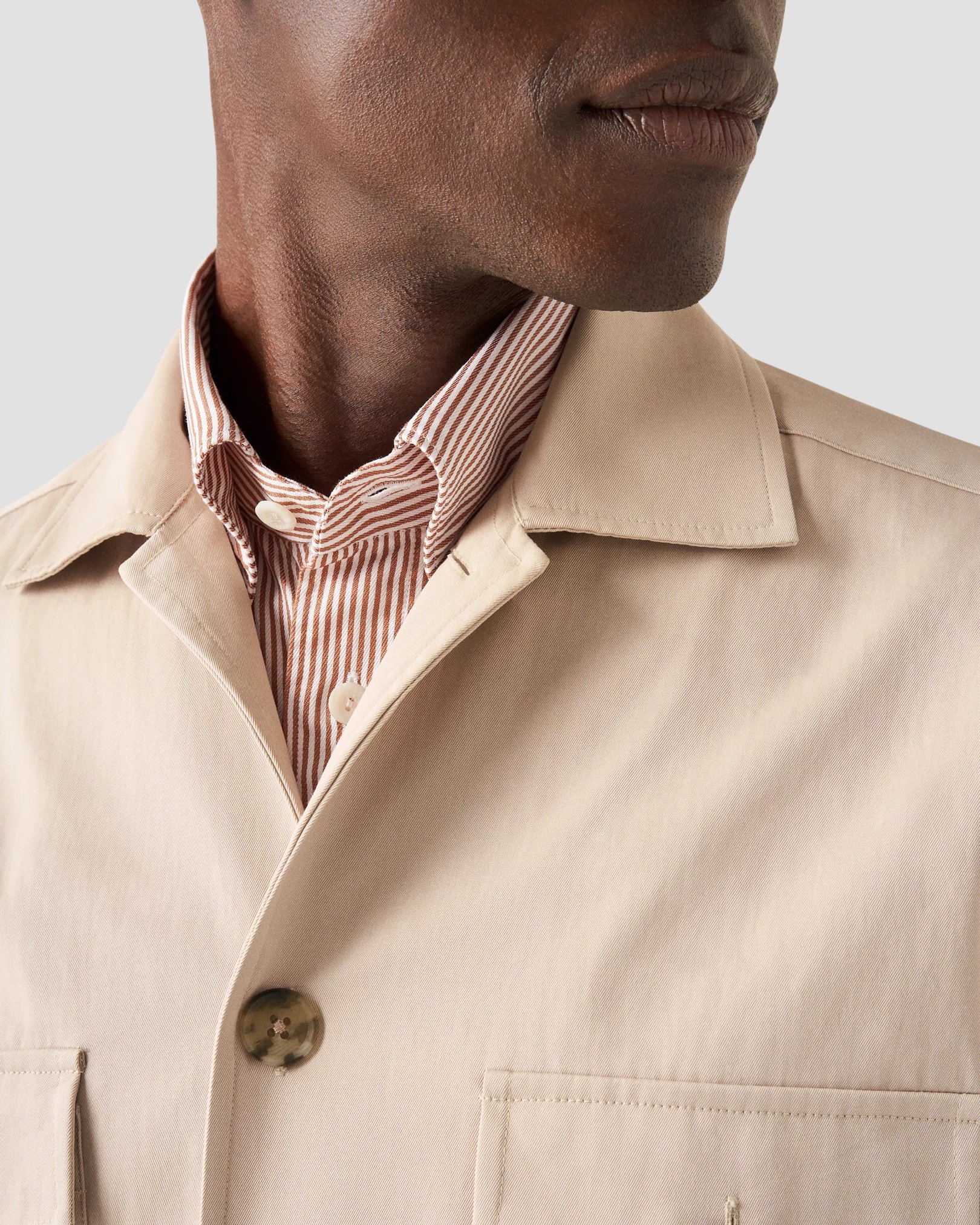 Eton - beige turndown overshirt