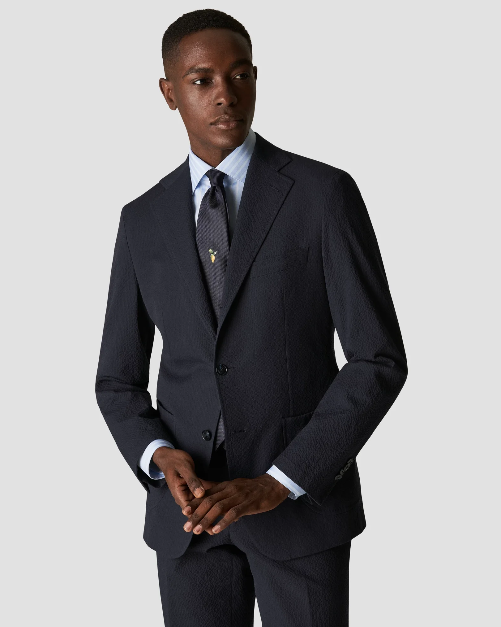Eton - light blue fine pique