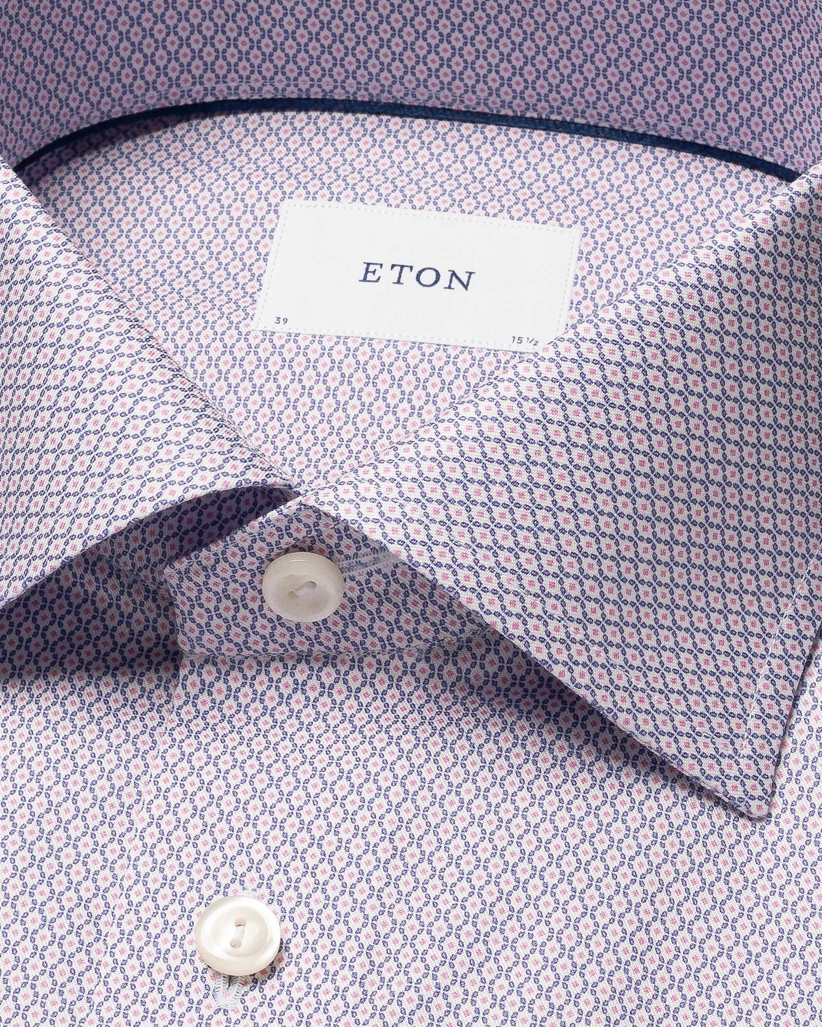 Eton - pink micro print signature twill shirt
