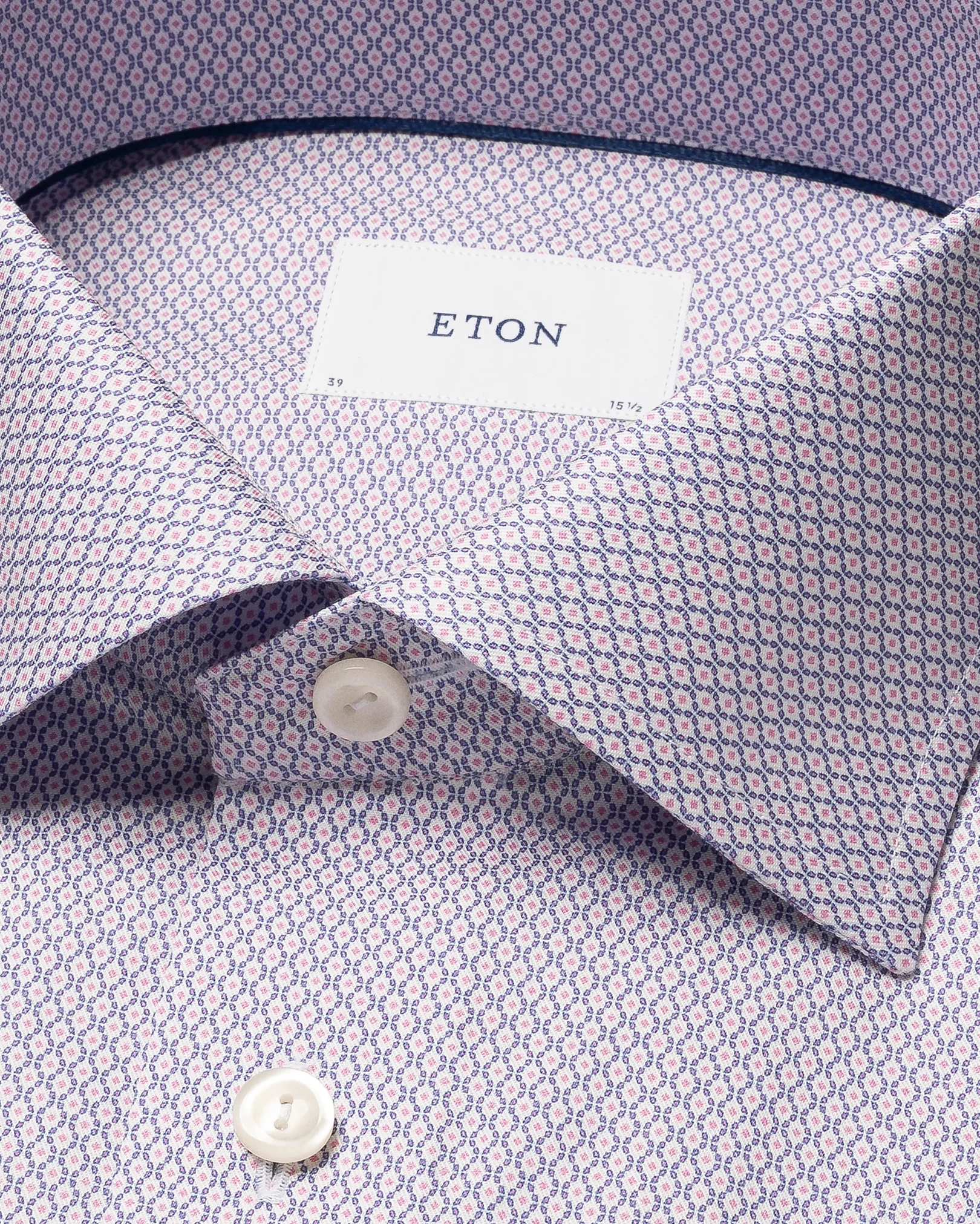 Eton - pink micro print signature twill shirt