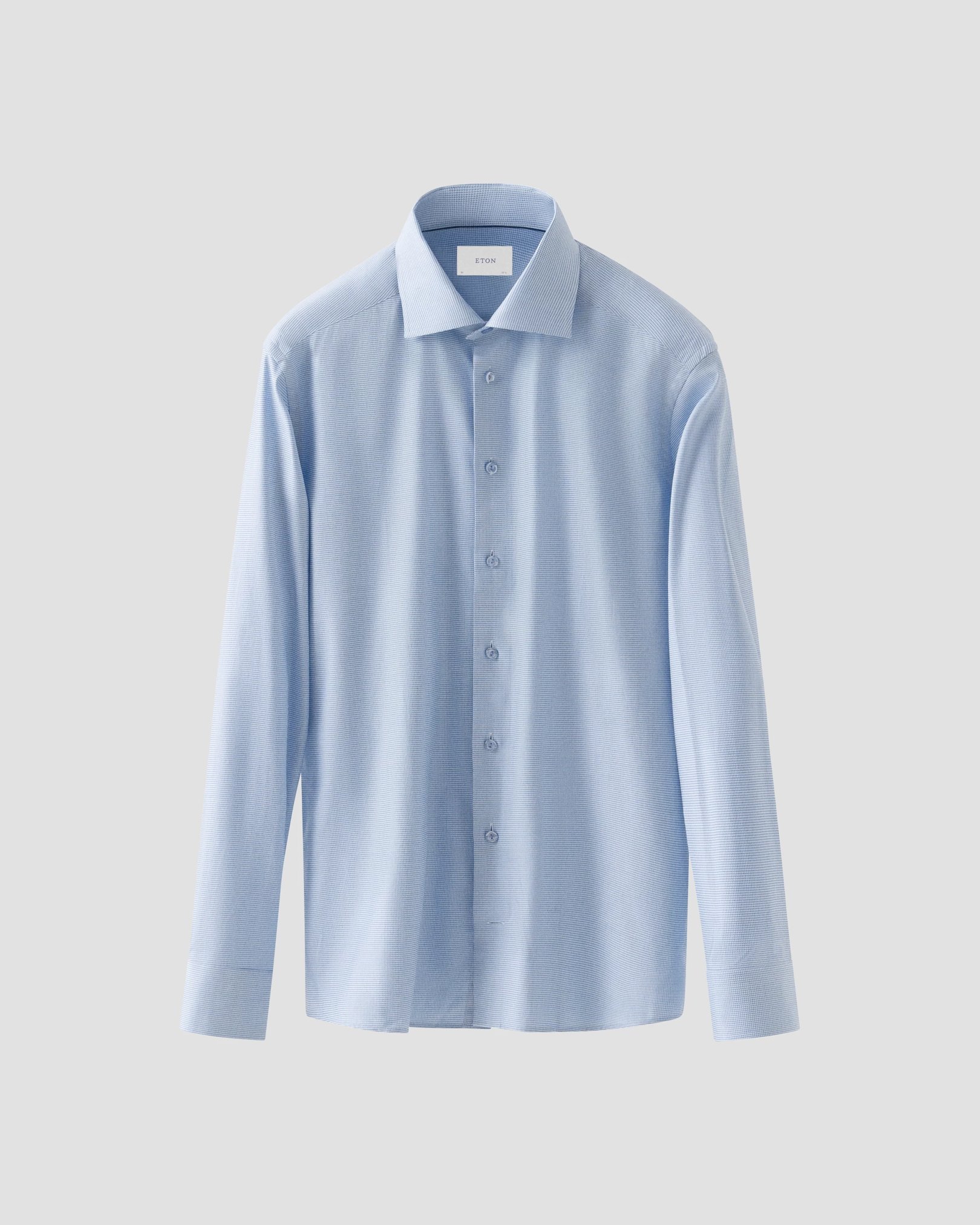 Eton - light blue semi solid dobbyshirt
