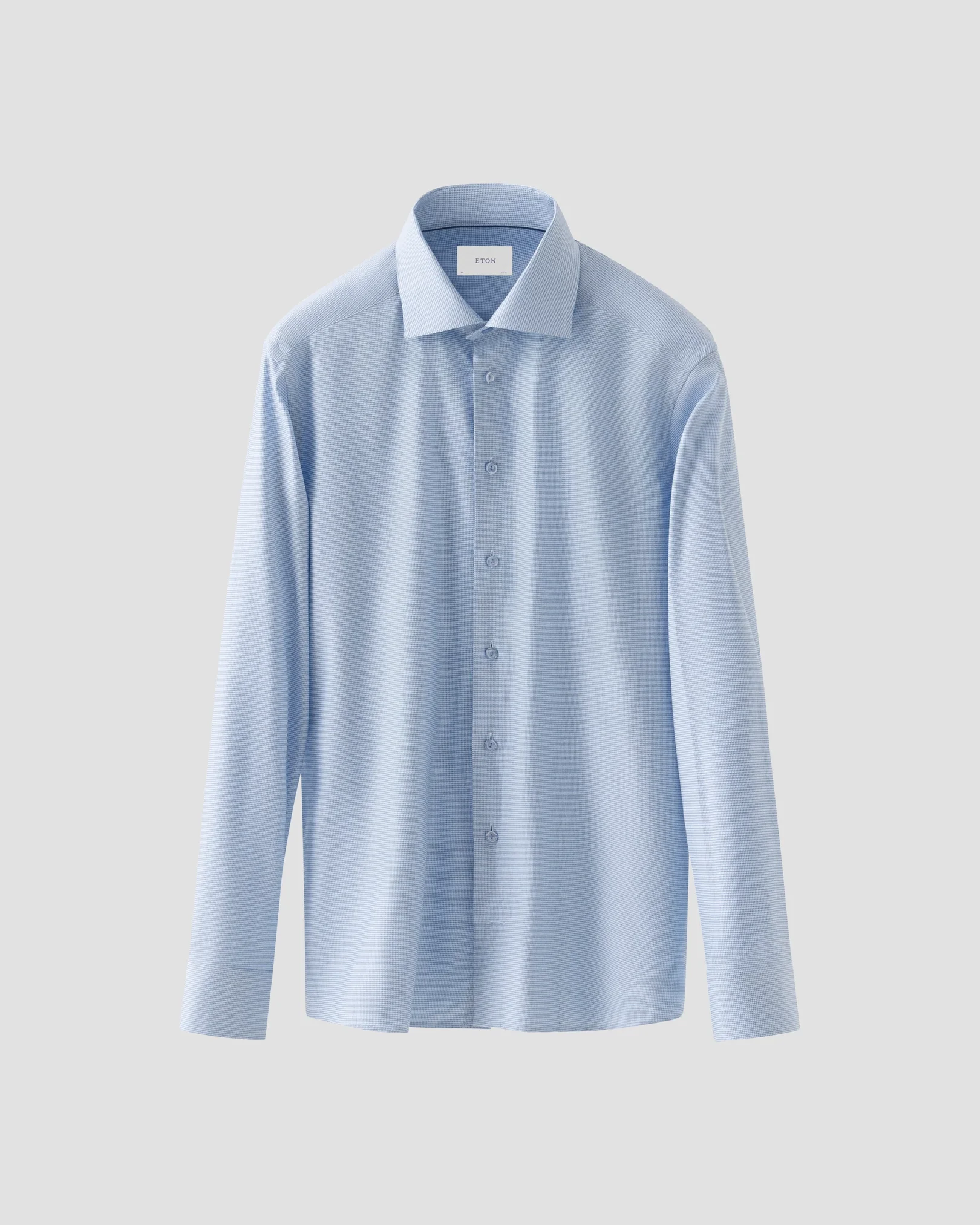 Eton - light blue semi solid dobbyshirt