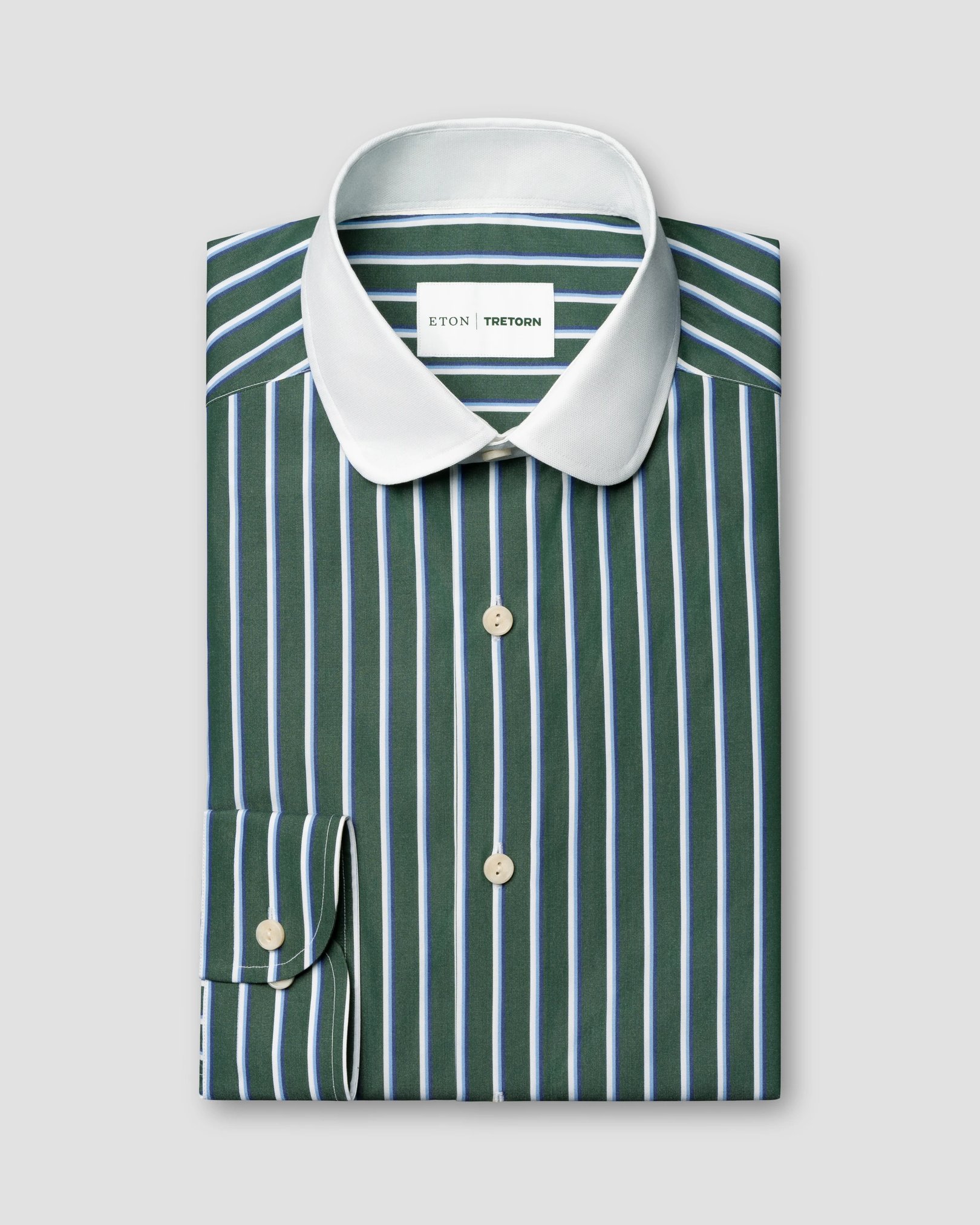 Eton - Eton x Tretorn Striped Club Collar Shirt