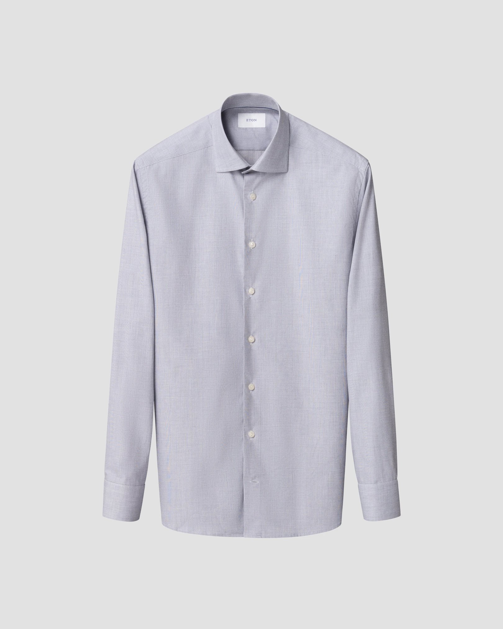 Eton - light purple check fine twillshirt