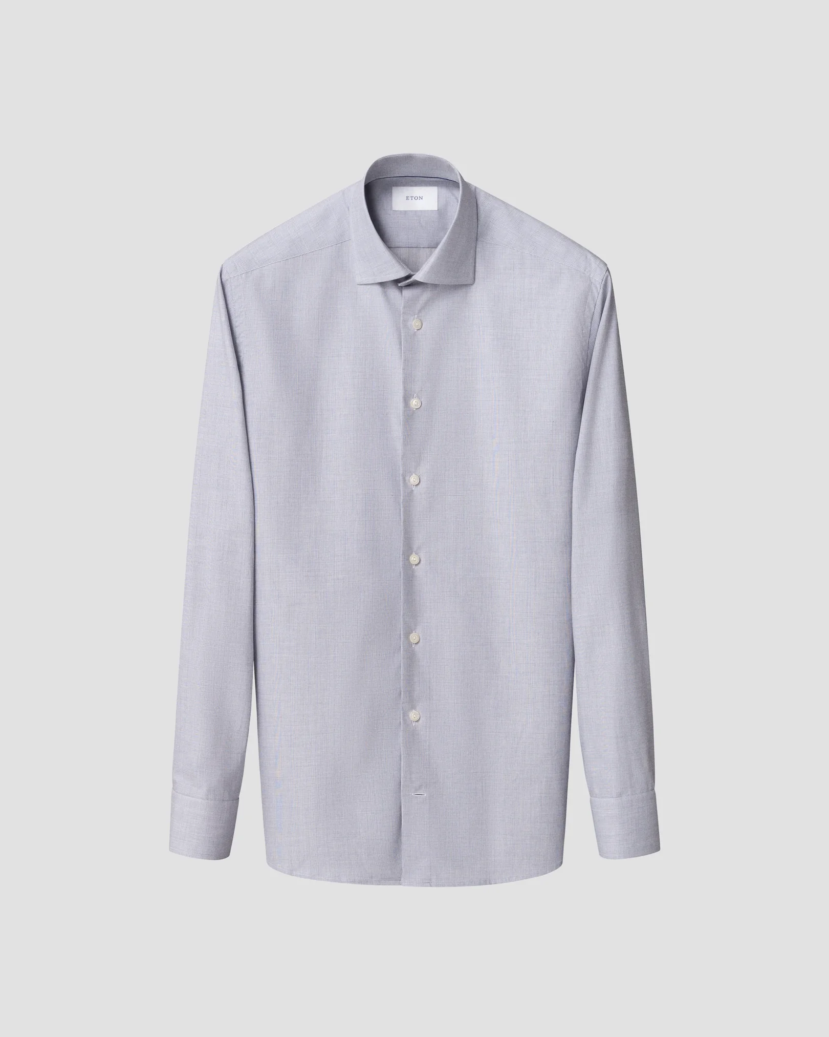 Eton - light purple check fine twillshirt