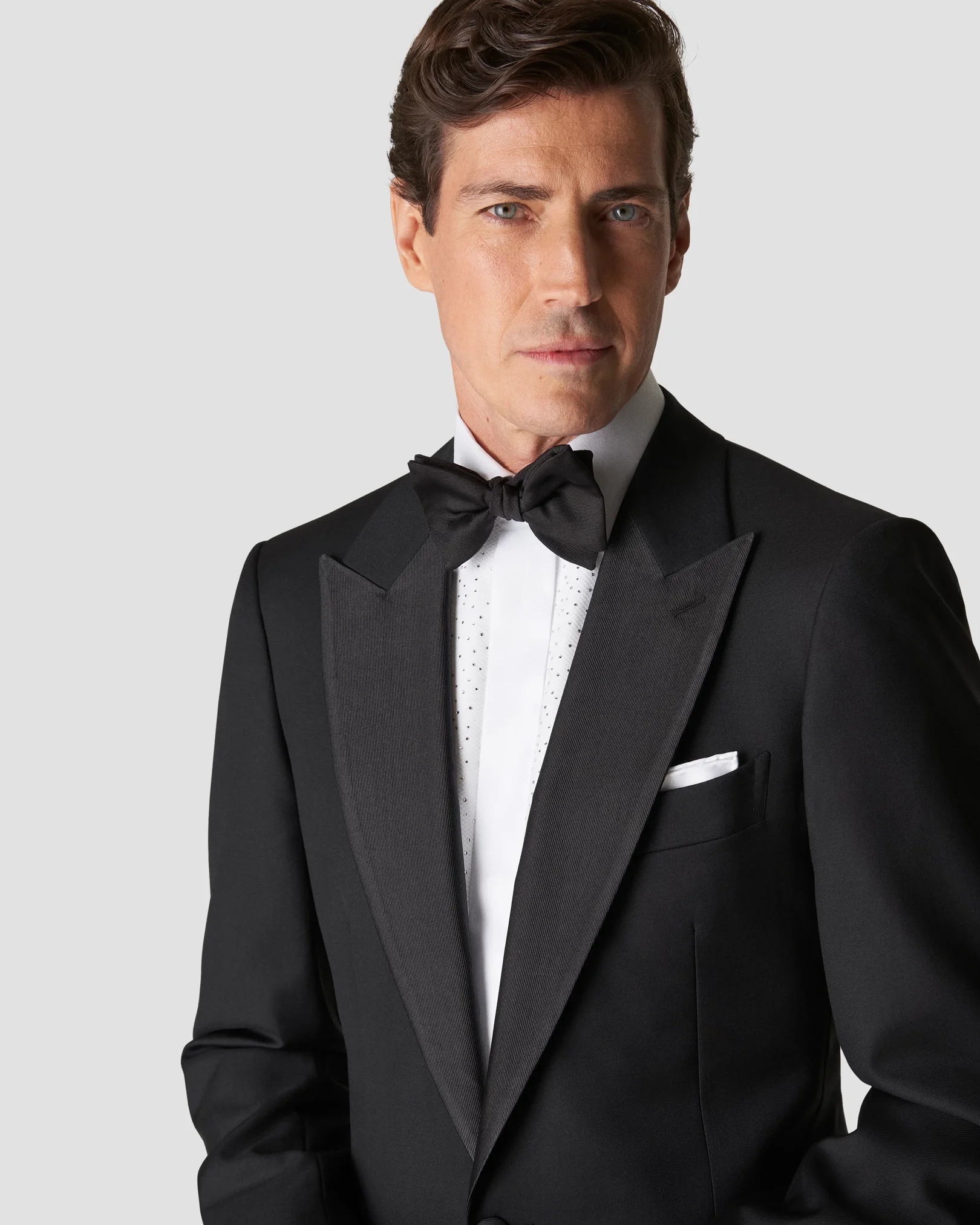 Eton - white pique swarovski shirt