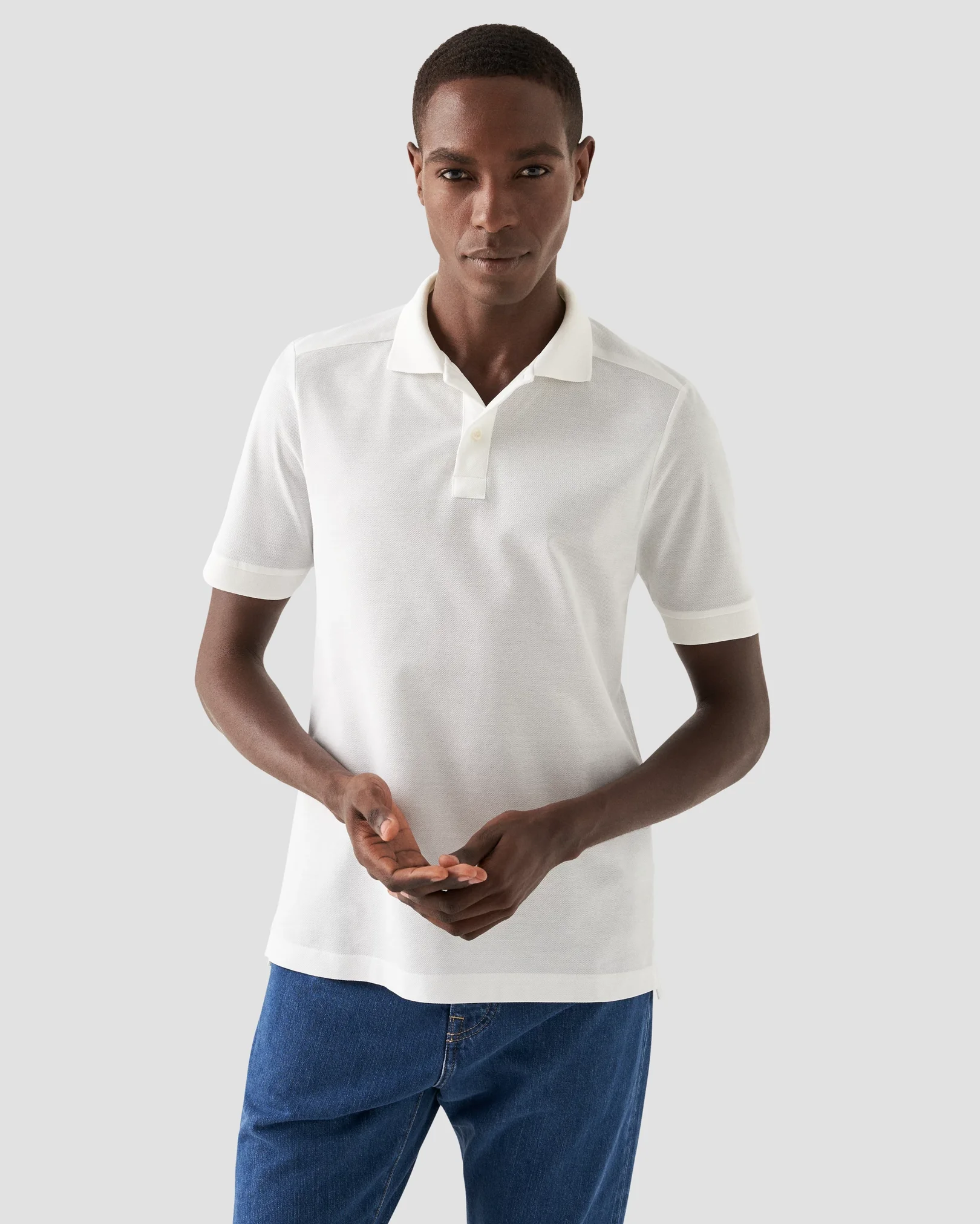 Eton - white doub heavy piquet