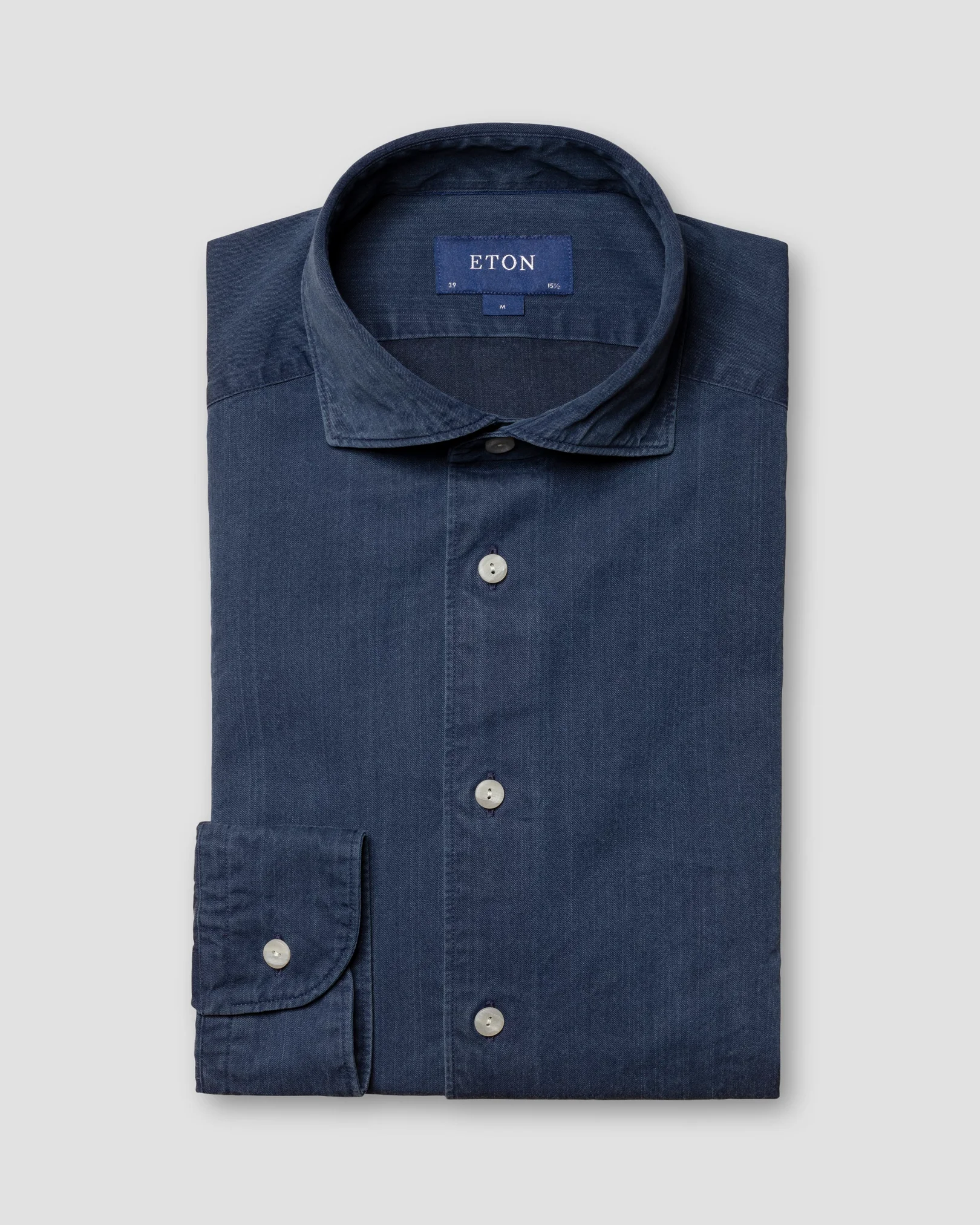 Eton - mid blue indigo wide spread