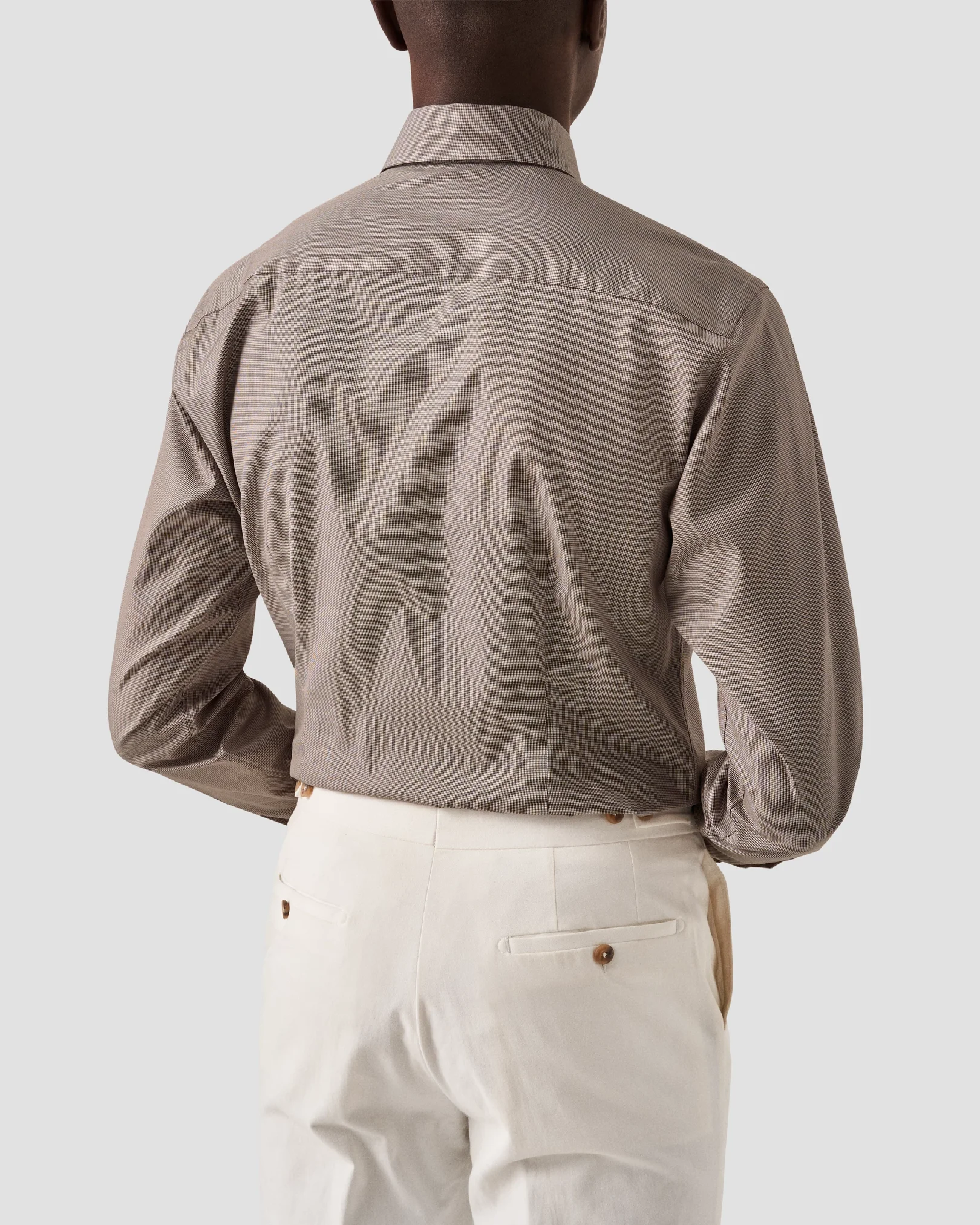 Eton - houndstooth fine twill shirt