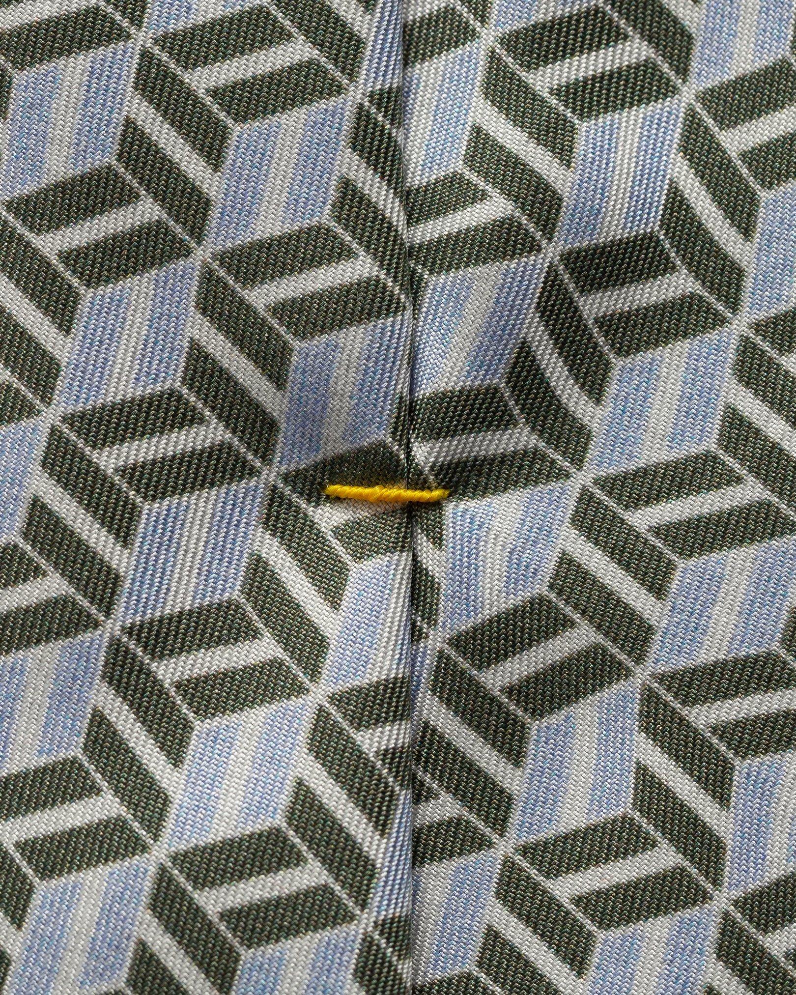 Eton - dark green patterned silk tie