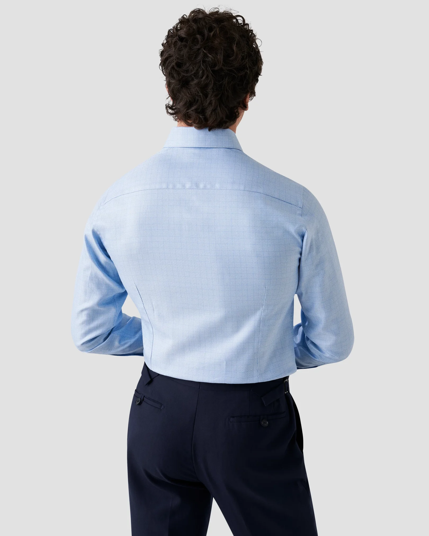 Eton - checked textured twill