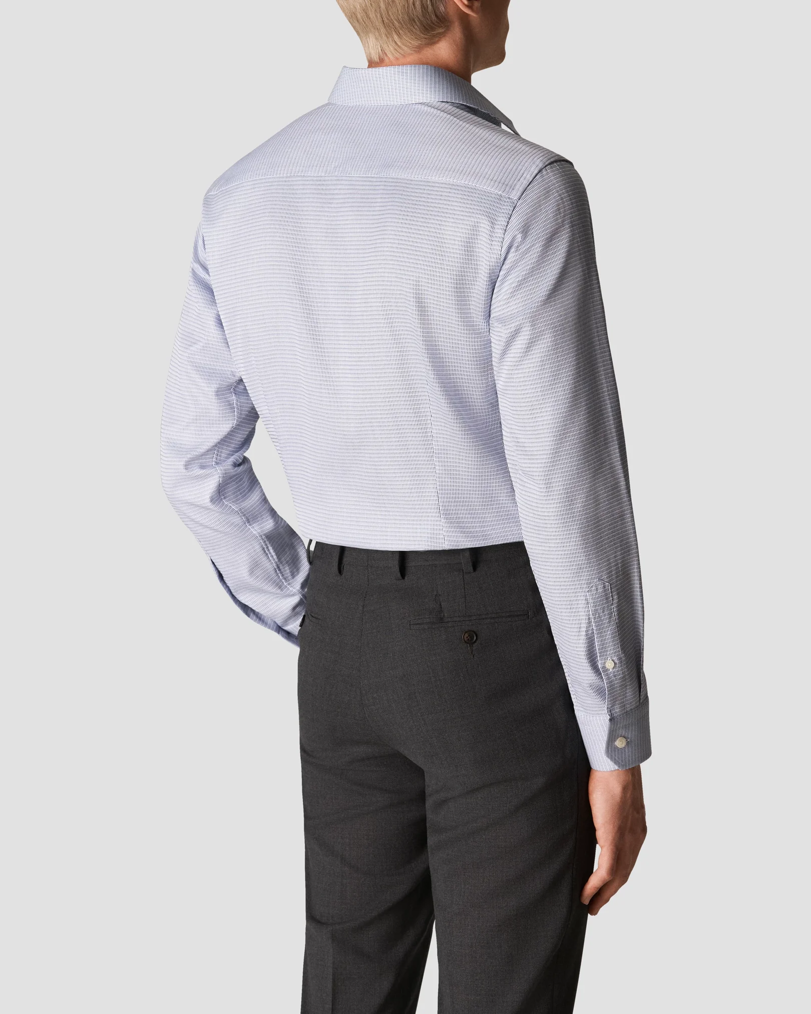 Eton - light blue signature twill light weave
